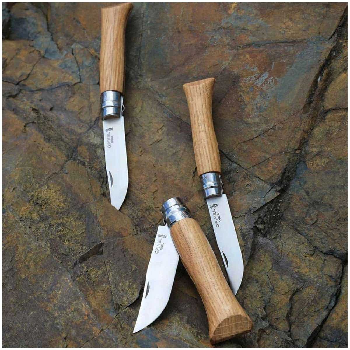 Opinel Pocket Knife 8.5 cm Oak Wood Handle No 8 Classic Wood 002021