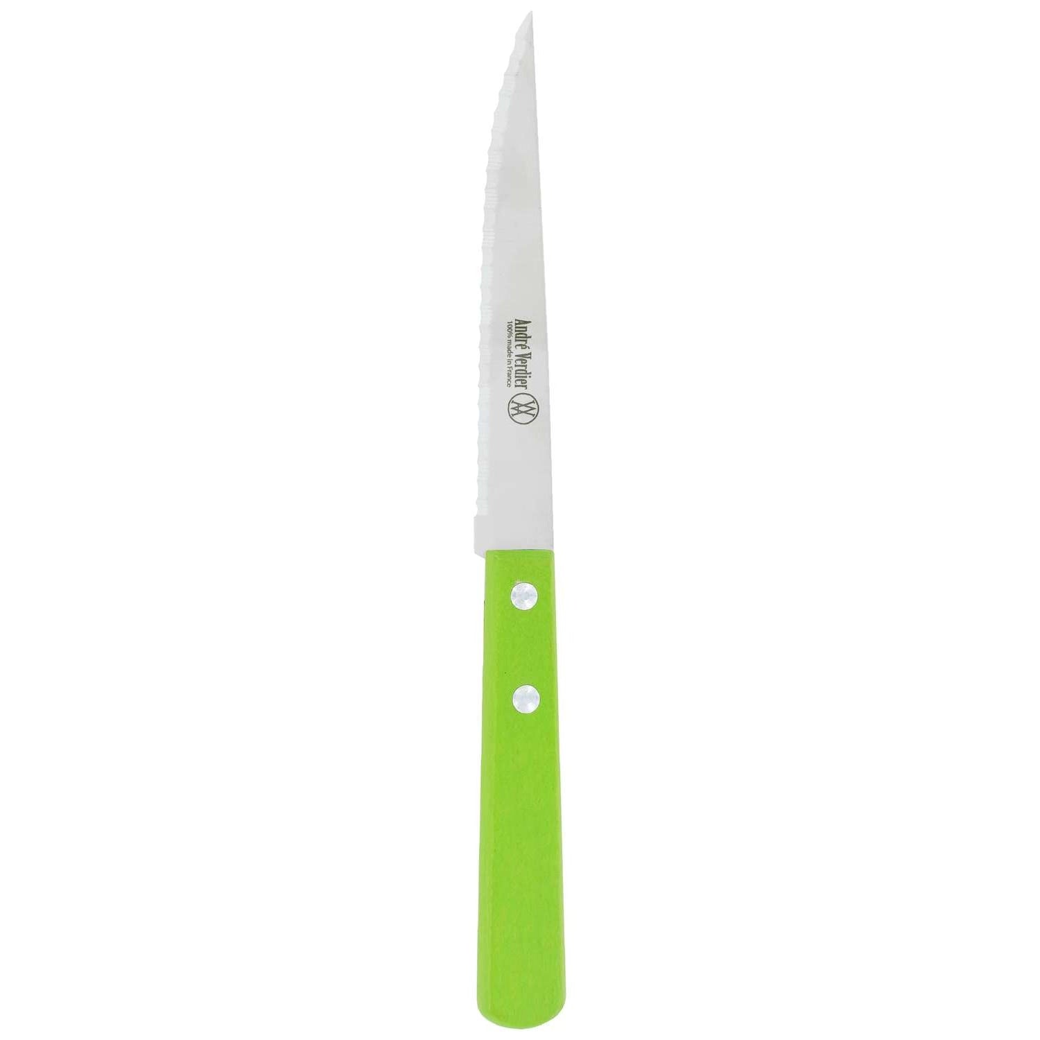 Andre verdier Steak Knife 11 cm Green Wooden Handle Prepa Culi