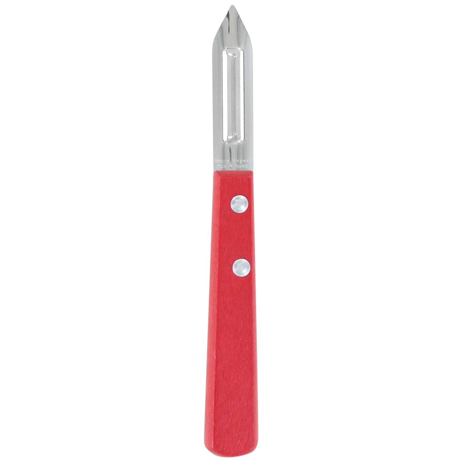 Andre verdier Peeler 6 cm Red Wooden Handle Prepa Culi 131DR.RO