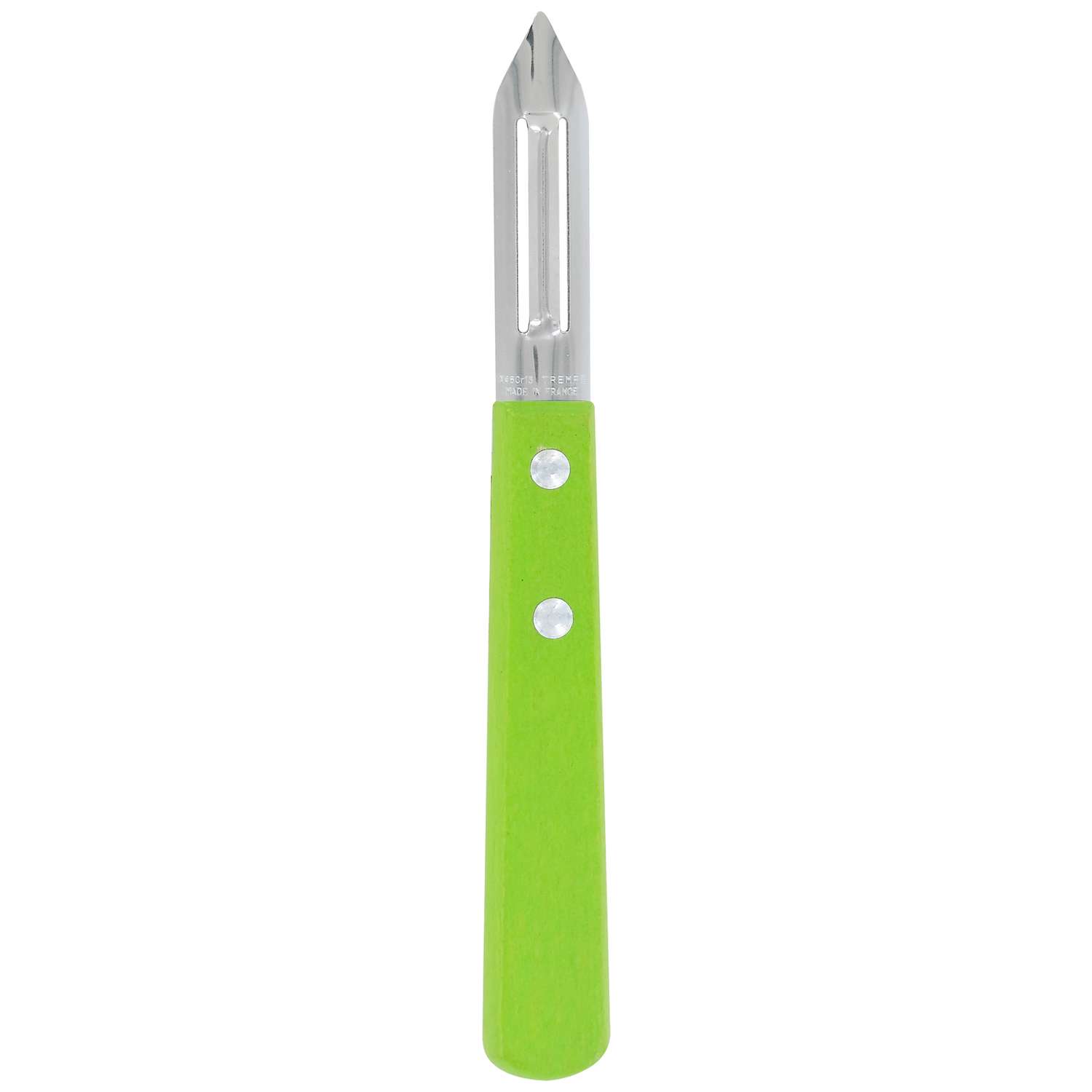 Andre verdier Peeler 6 cm Green Wooden Handle Prepa Culi 131DR.VE