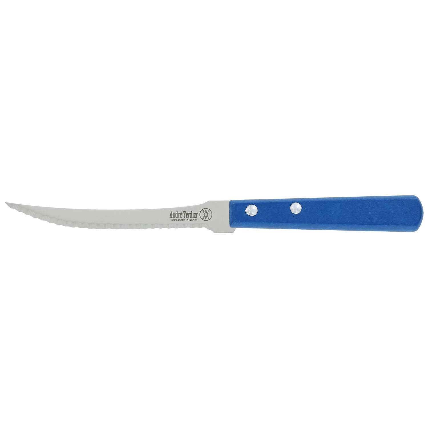 Andre verdier Serrated Tomato Knife 12 cm Blue Wooden Handle Prepa Culi