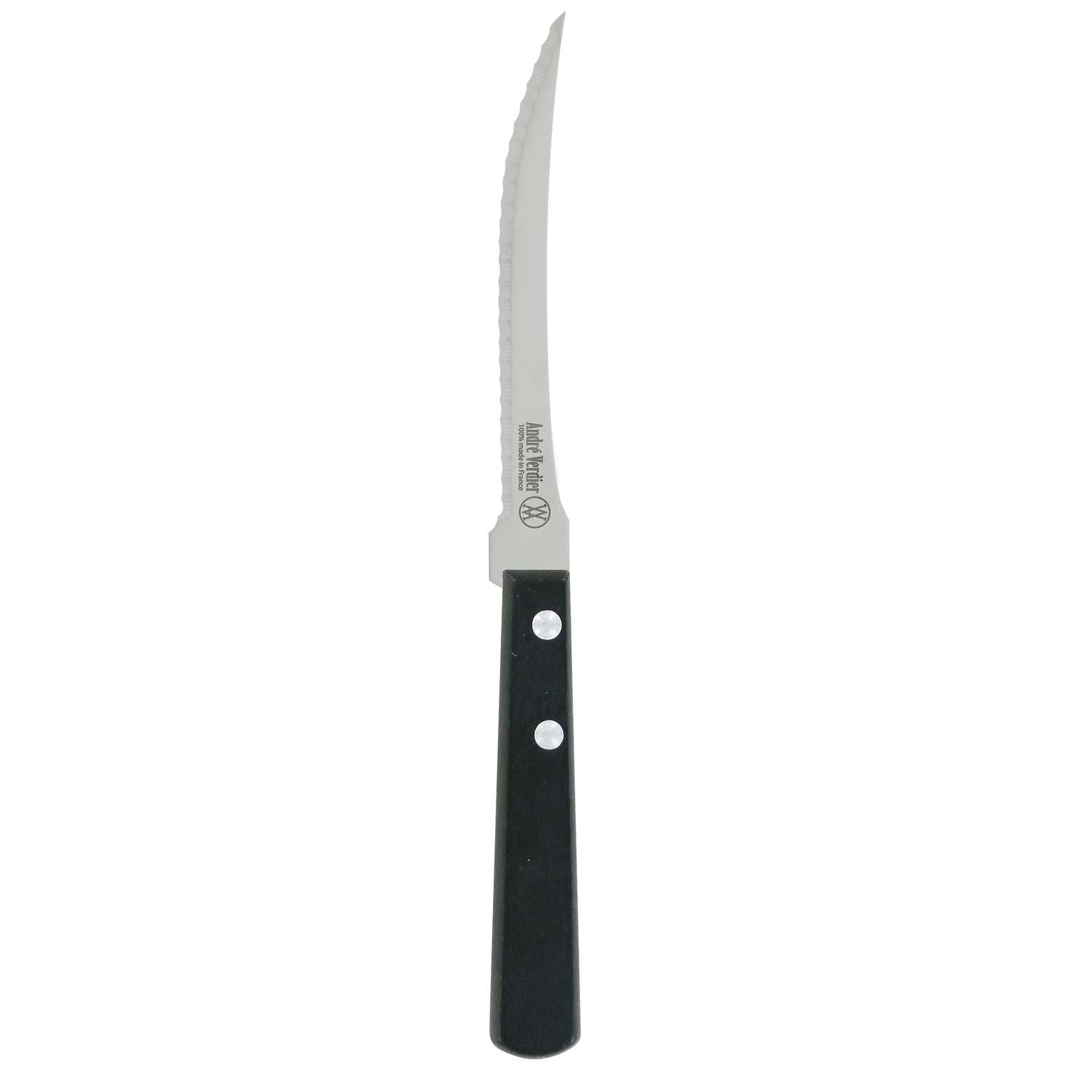 Andre verdier Serrated Tomato Knife 12 cm Black Wooden Handle Prepa Culi
