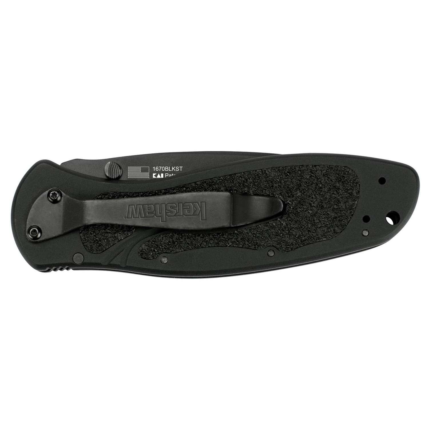 Kershaw Blur Black Serrated Ceracote Pocket Knife 9 cm Black Handle 111 gr 1670BLKST