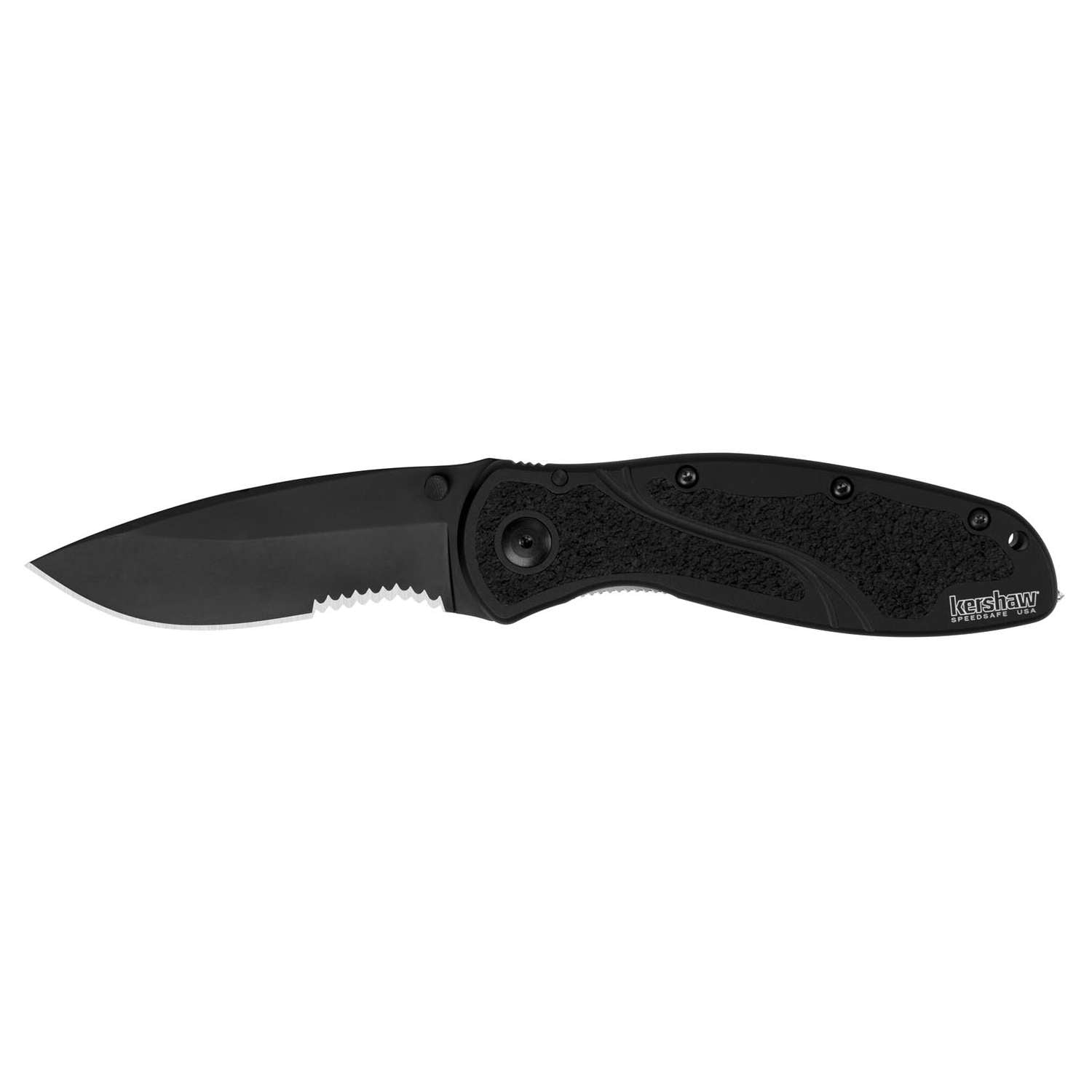 Kershaw Blur - Glass Breaker Black Ceracote Pocket Knife 9 cm Black Handle 111 gr