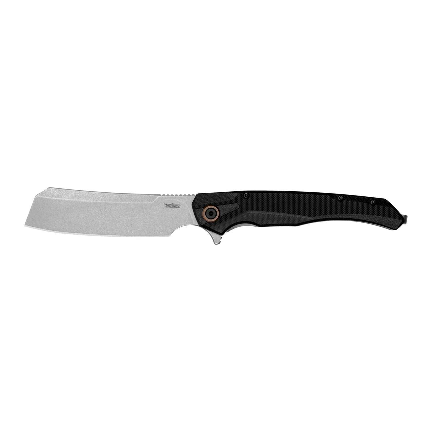Kershaw Strata Stonewashed Cleaver Pocket Knife 10 cm Black Handle 113 gr 2078