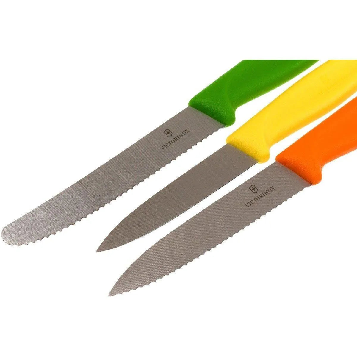 Victorinox Kitchen Knives Multicolor Handles 3 pcs Set Swiss Classic 6.7116.31G