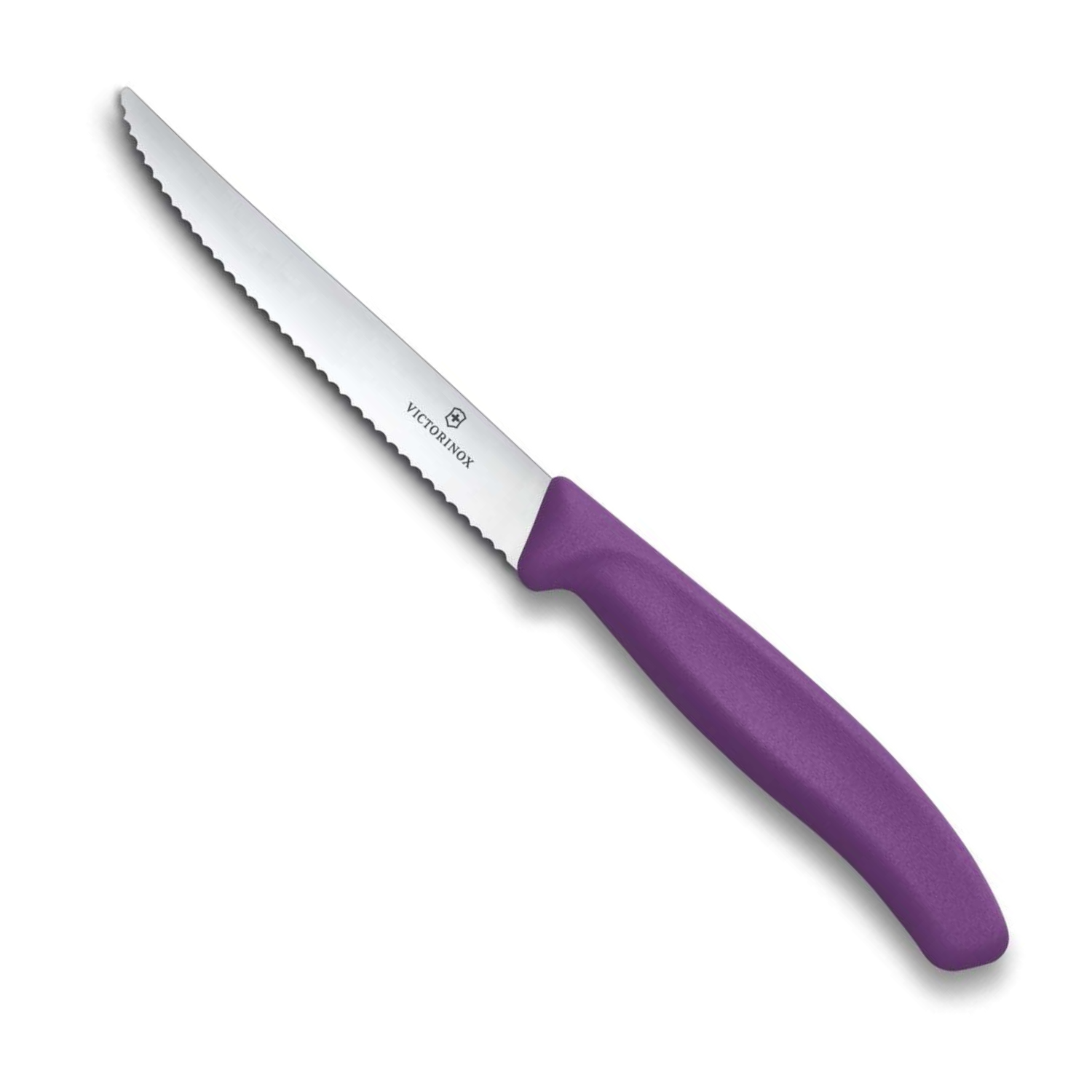 Victorinox Serrated Steak Knife 11 cm Purple Handle Swiss Classic 6.7235.C1