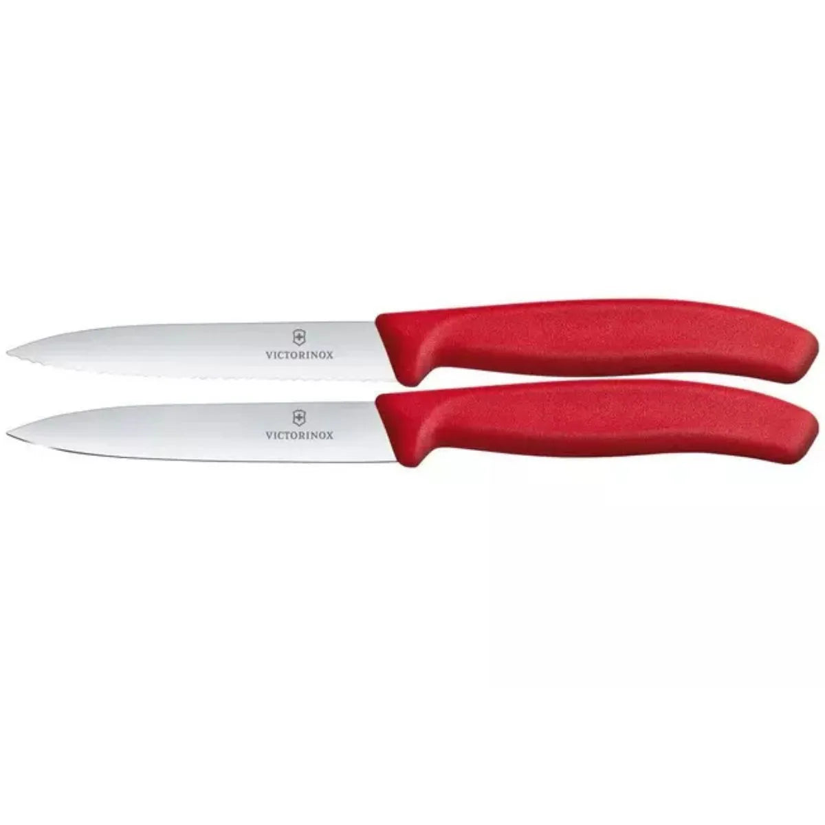 Victorinox Μαχαίρια κουζίνας 10 εκατ. ίσιο οδοντωτό κόκκινη λαβή σετ 2 τμχ Swiss Classic 6.7791.2C1