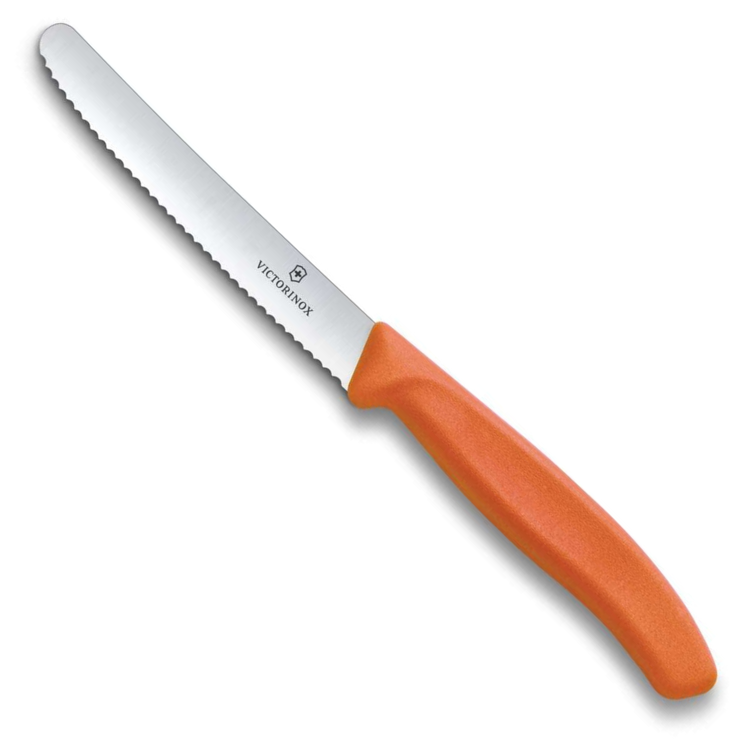 Victorinox Serrated Paring Knife 11 cm Orange Handle Swiss Classic 6.7839.C1