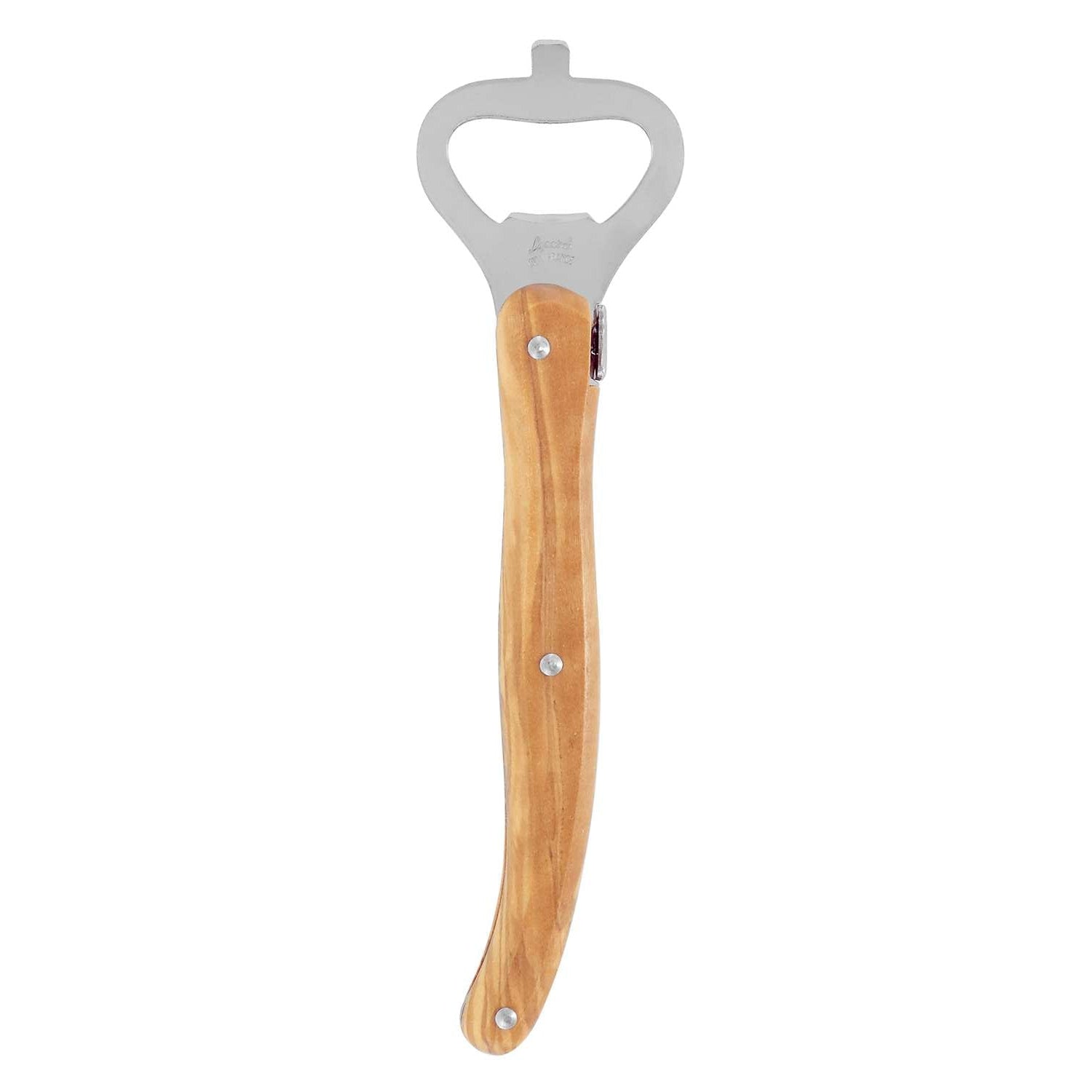 Andre verdier Bottle Opener Olive Wood Handle Laguiole Debutant Country 6644OSP