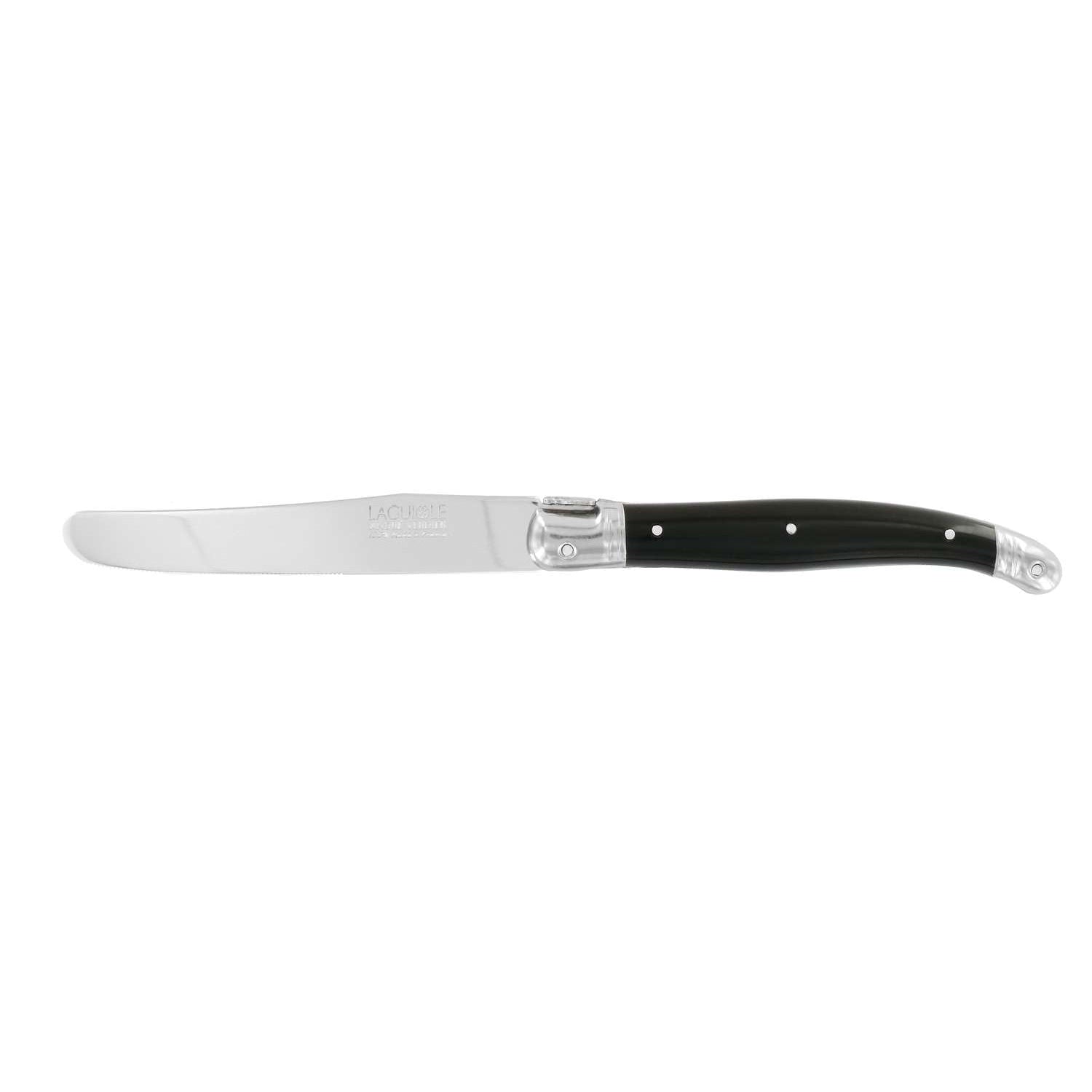 Andre verdier Round Utility Knife 12 cm Black Handle Laguiole Debutant 700NSP
