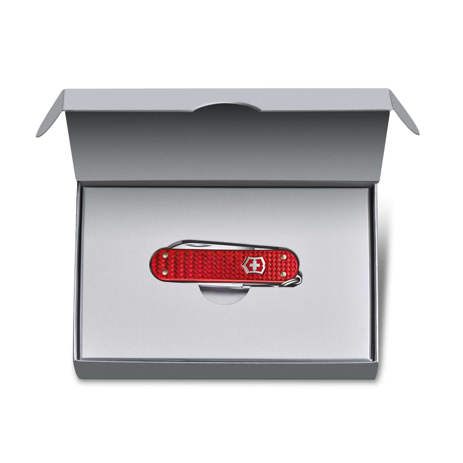 Victorinox Classic SD Precious Alox Swiss Army Knife 58 mm 5 Functions Aluminium Scales Red Iconic Red