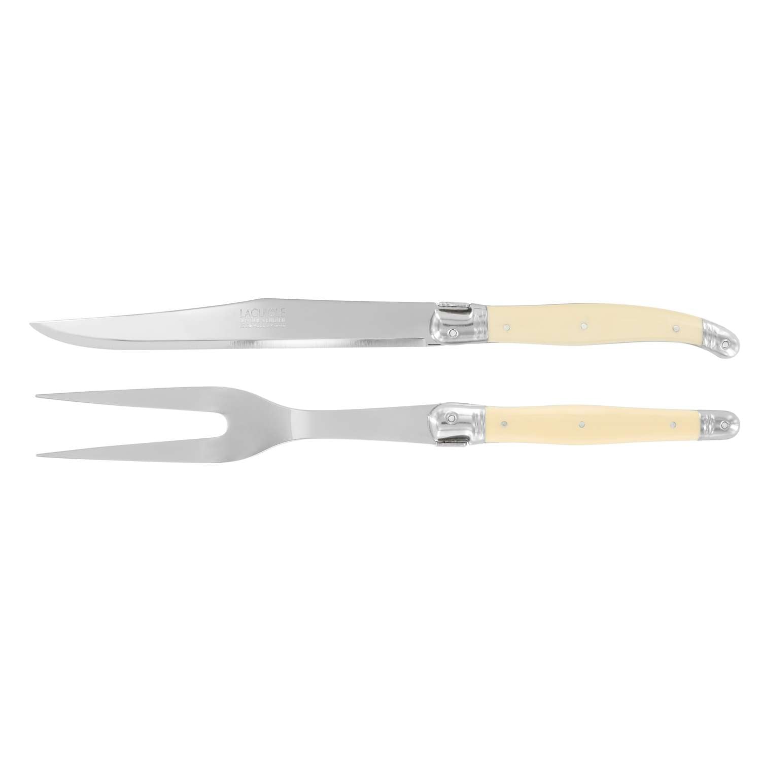 Andre verdier Carving Set 2 pcs Ivory Handle Laguiole Debutant 77772LICD