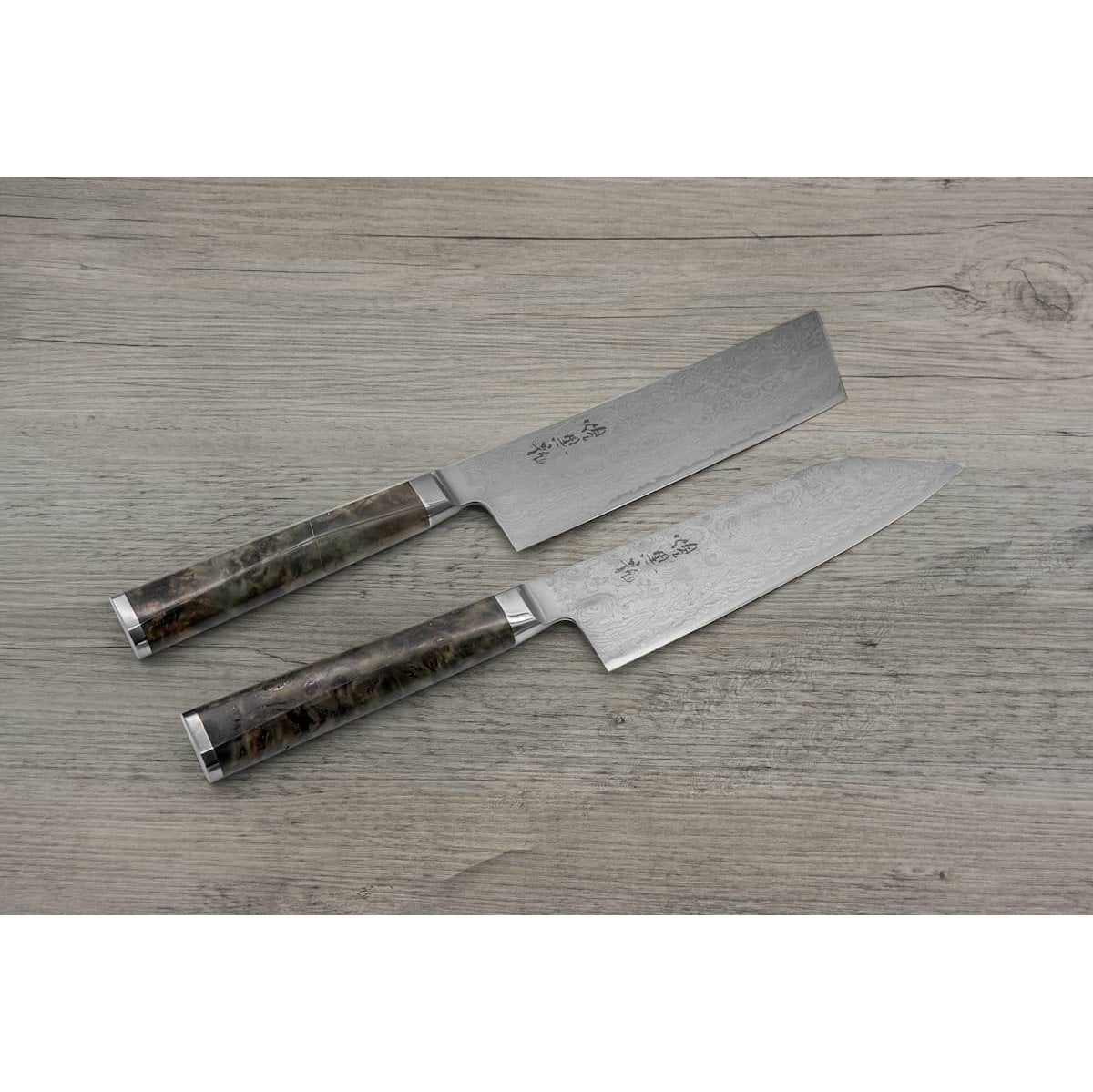 Ryusen Damascus Chef's Knife 24 cm Poplar Handle Oukoku Ryu OK-101