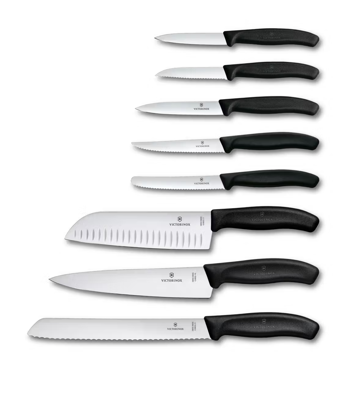 Victorinox Beechwood Knife Block Nylon Inlay 8-Piece Set Swiss Classic 6.7173.8