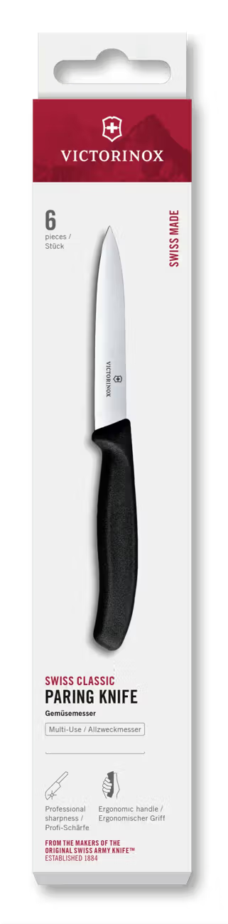 Victorinox Paring Knife 6 pcs 10cm Black Swiss Classic 6.7703.6