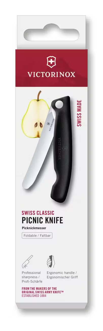 Victorinox Foldable Paring Knife 11 cm Black Handle Swiss Classic 6.7803.F