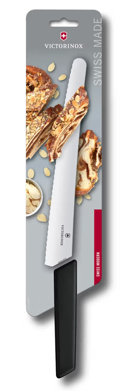 Victorinox Serrated Bread - Pastry Knife 26 cm Black Handle Swiss Modern