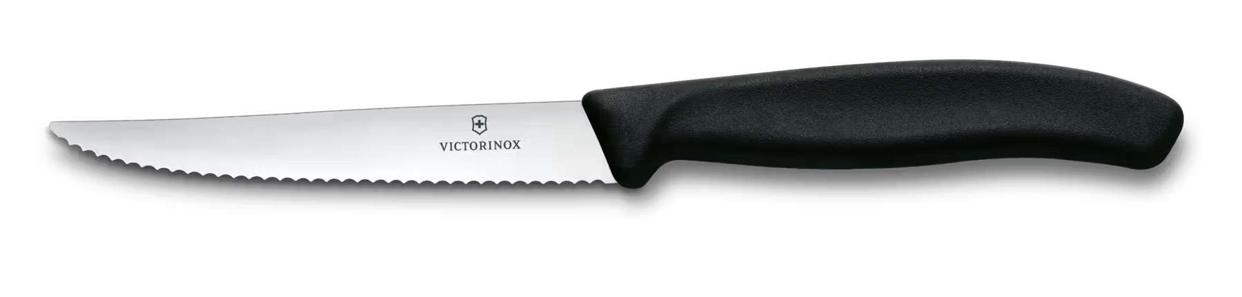 Victorinox Serrated Steak Knives 11 cm Black Handle set 6 pcs Swiss Classic 6.7233.6