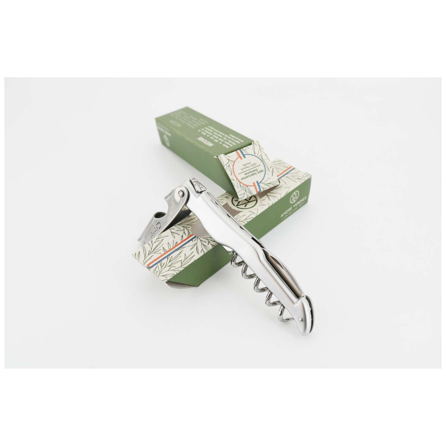 Andre verdier Folding Knife 12 cm With Corkscrew Metallic Handle Laguiole Cepage