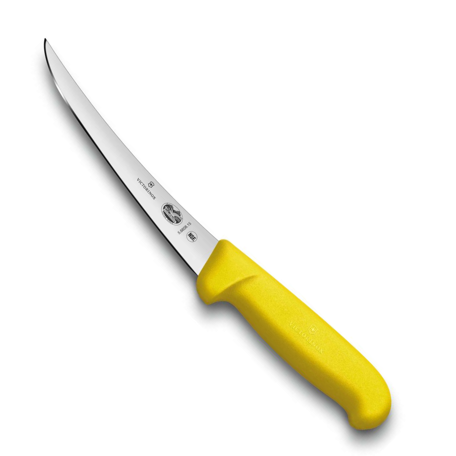 Victorinox Μαχαίρι ξεκοκαλίσματος 15 εκατ. με καμπύλη στενή λάμα κίτρινη λαβή Fibrox 5.6608.15