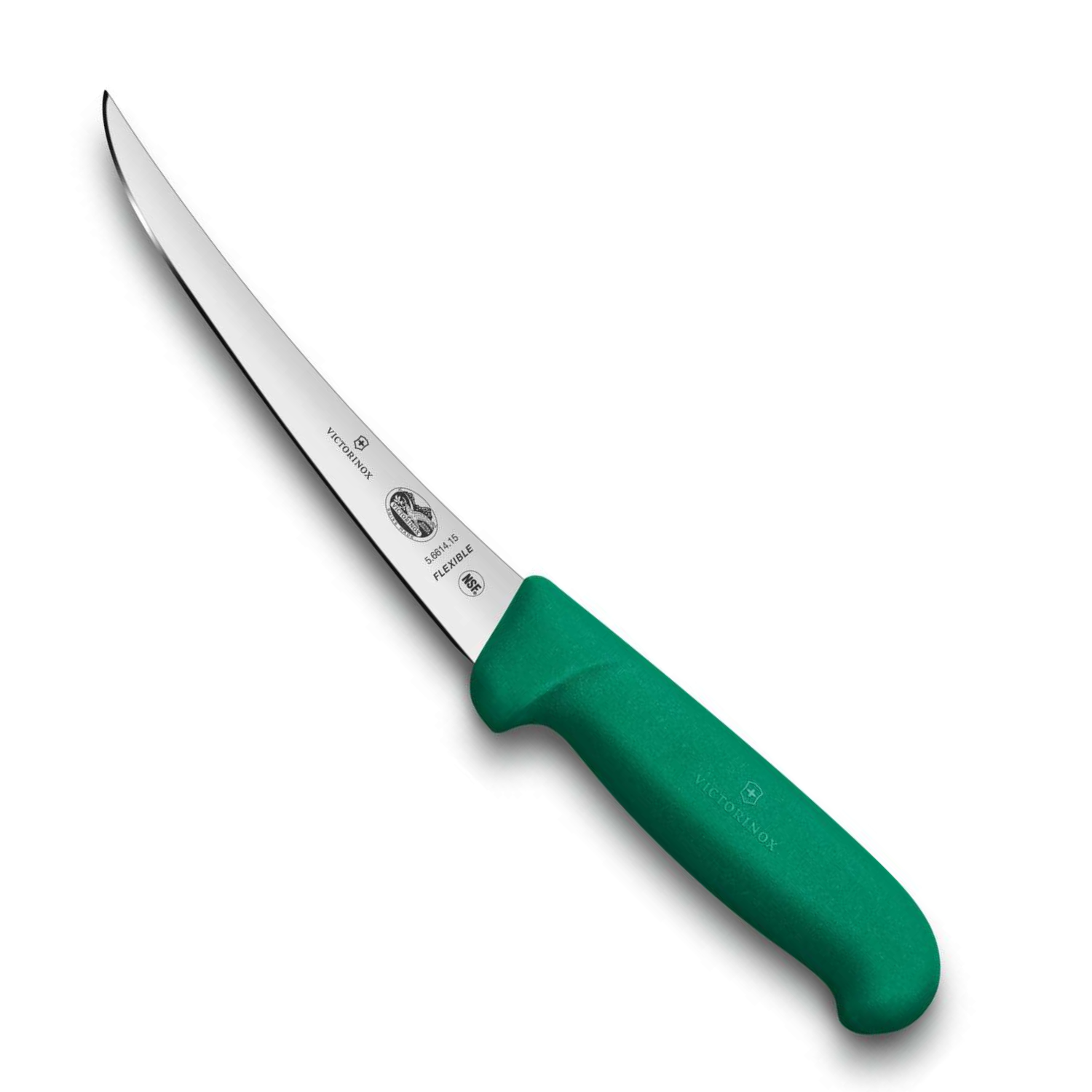 Victorinox Boning knife With Curved Narrow And Flexible Blade 15 cm Green Fibrox Handle 5.6614.15