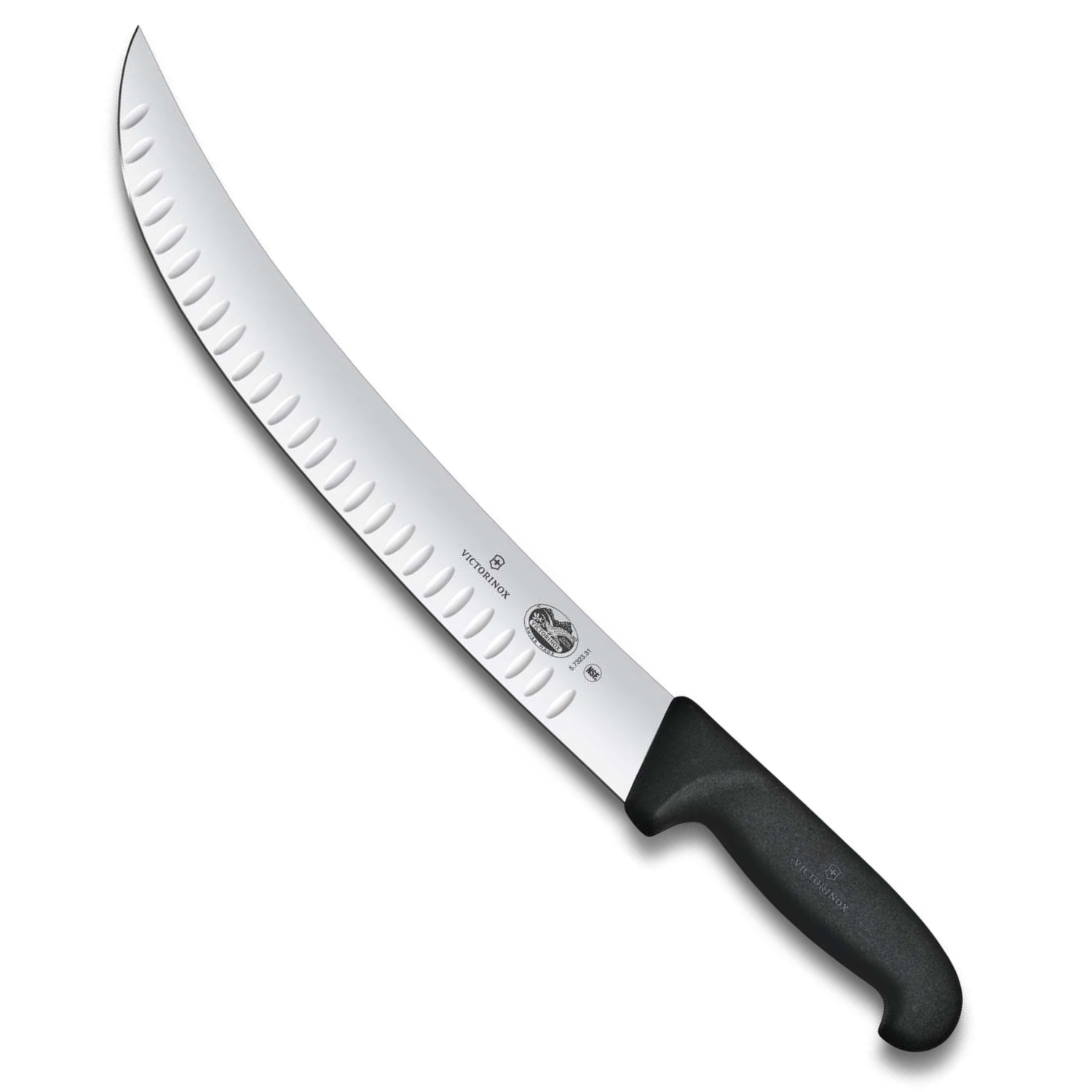 Victorinox Hollow Edge Butcher Knife Curved Blade 31 cm Fibrox Handle 5.7323.31