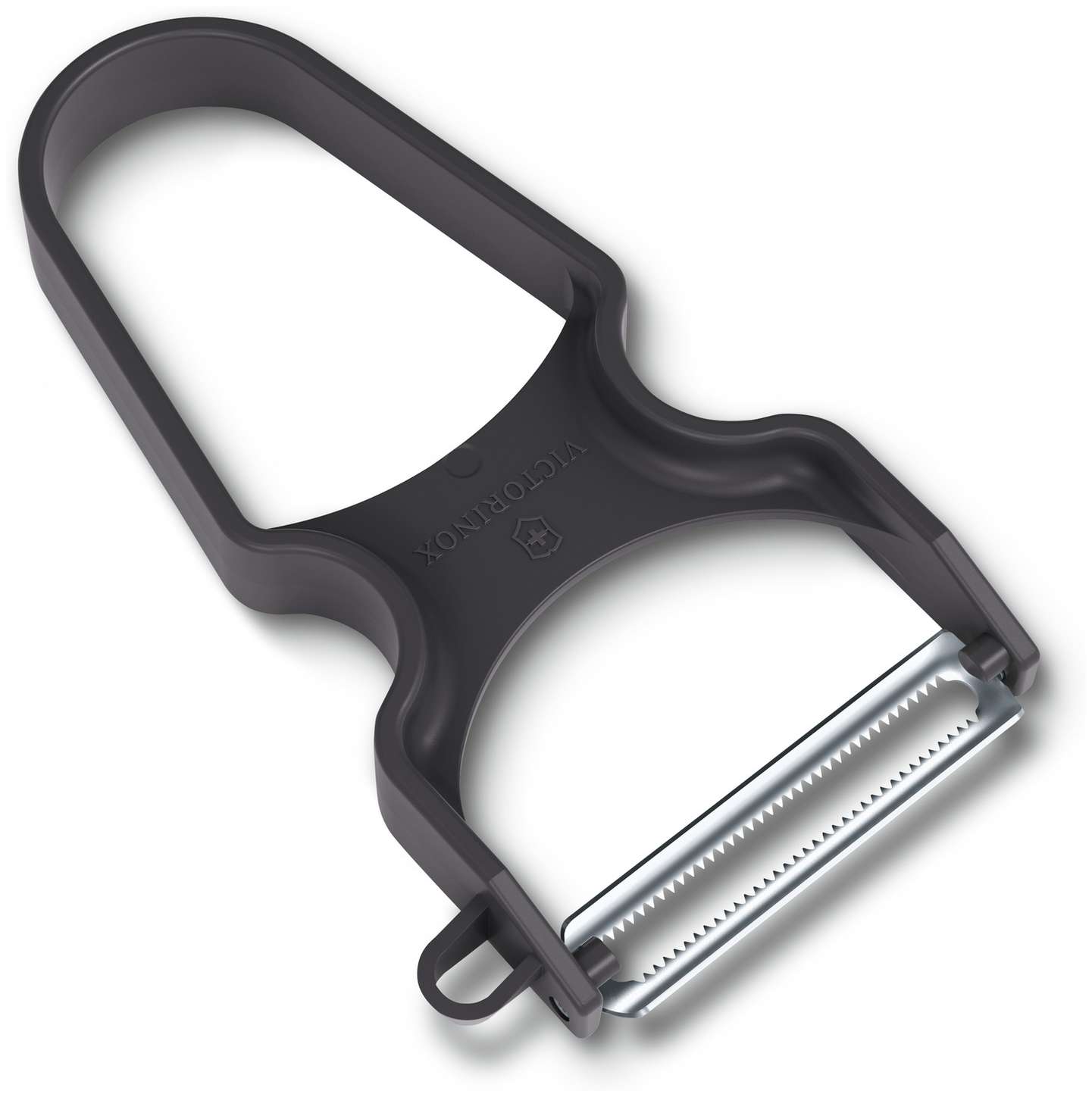 Victorinox Stainless Steel Serrated Peeler Horseshoe Black With Plastic Handle 6.0933.3