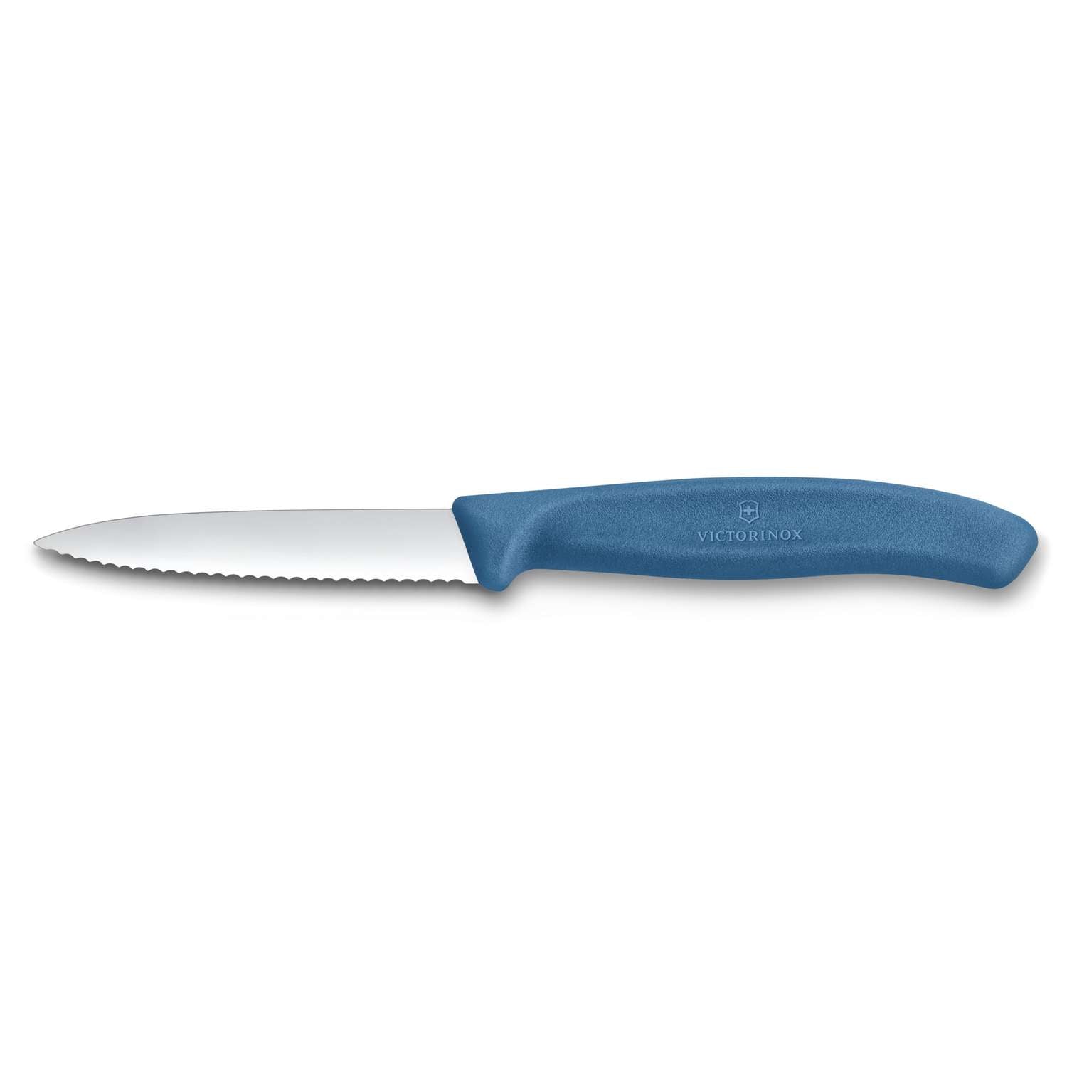 Victorinox Serrated Paring Knife 8 cm Blue Handle Swiss Classic 6.7632.C1