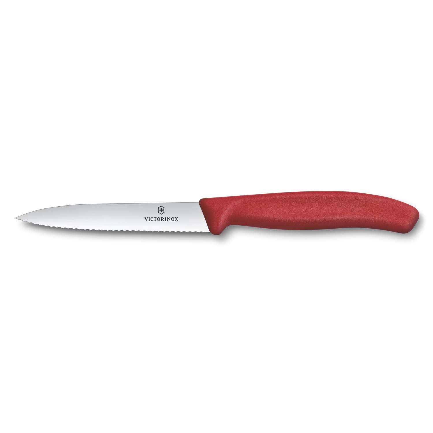 Victorinox Serrated Paring Knife 10 cm Red Handle Swiss Classic 6.7731.C1