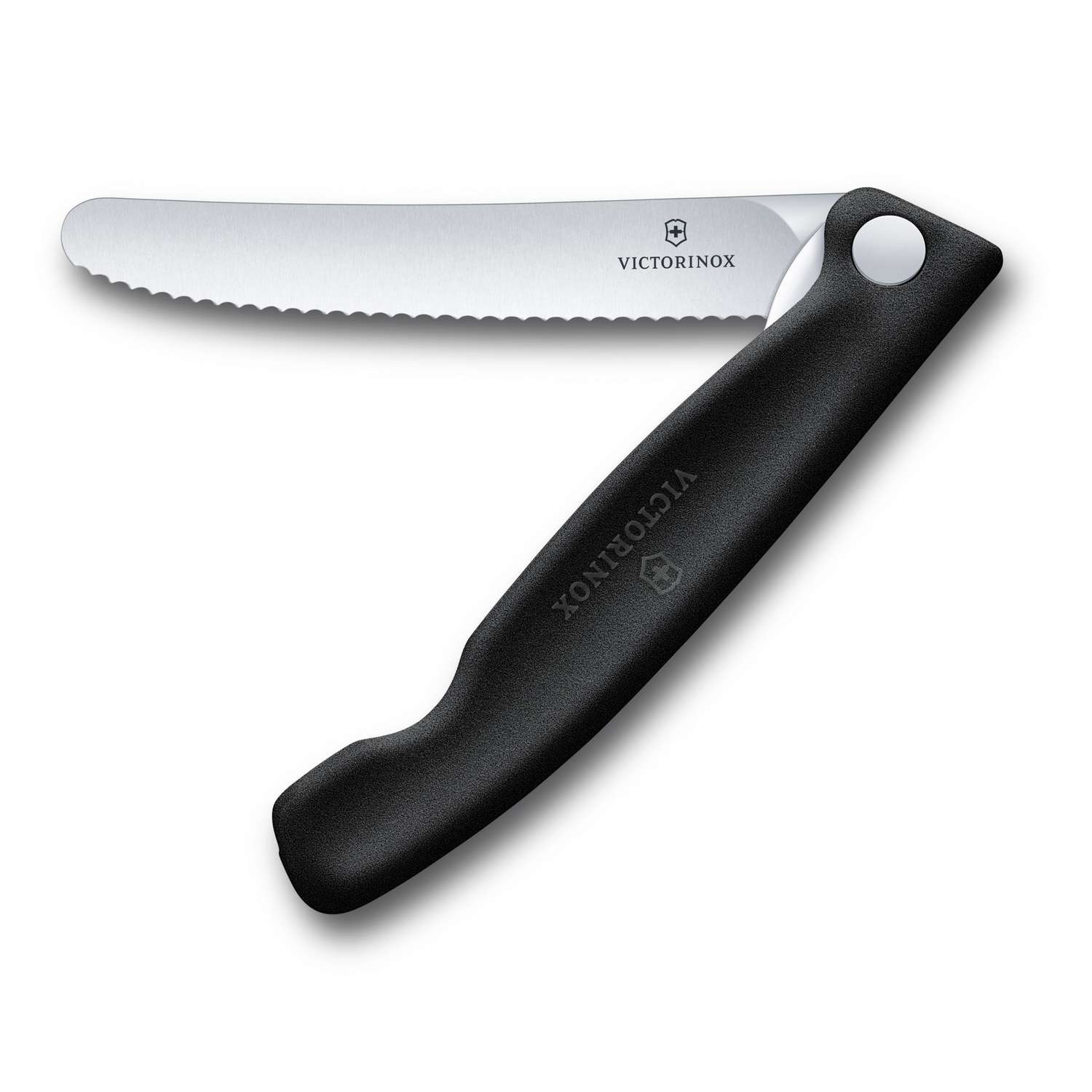 Victorinox Serrated Foldable Kitchen Knife 11 cm Black Handle Swiss Classic 6.7833.FB
