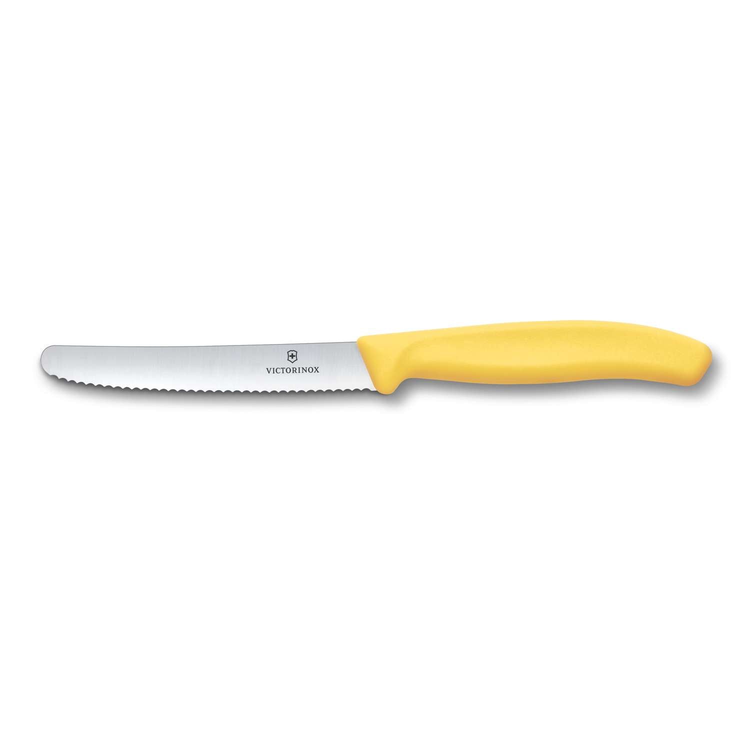 Victorinox Serrated Utility Knife 11 cm Yellow Handle Swiss Classic 6.7838.C1