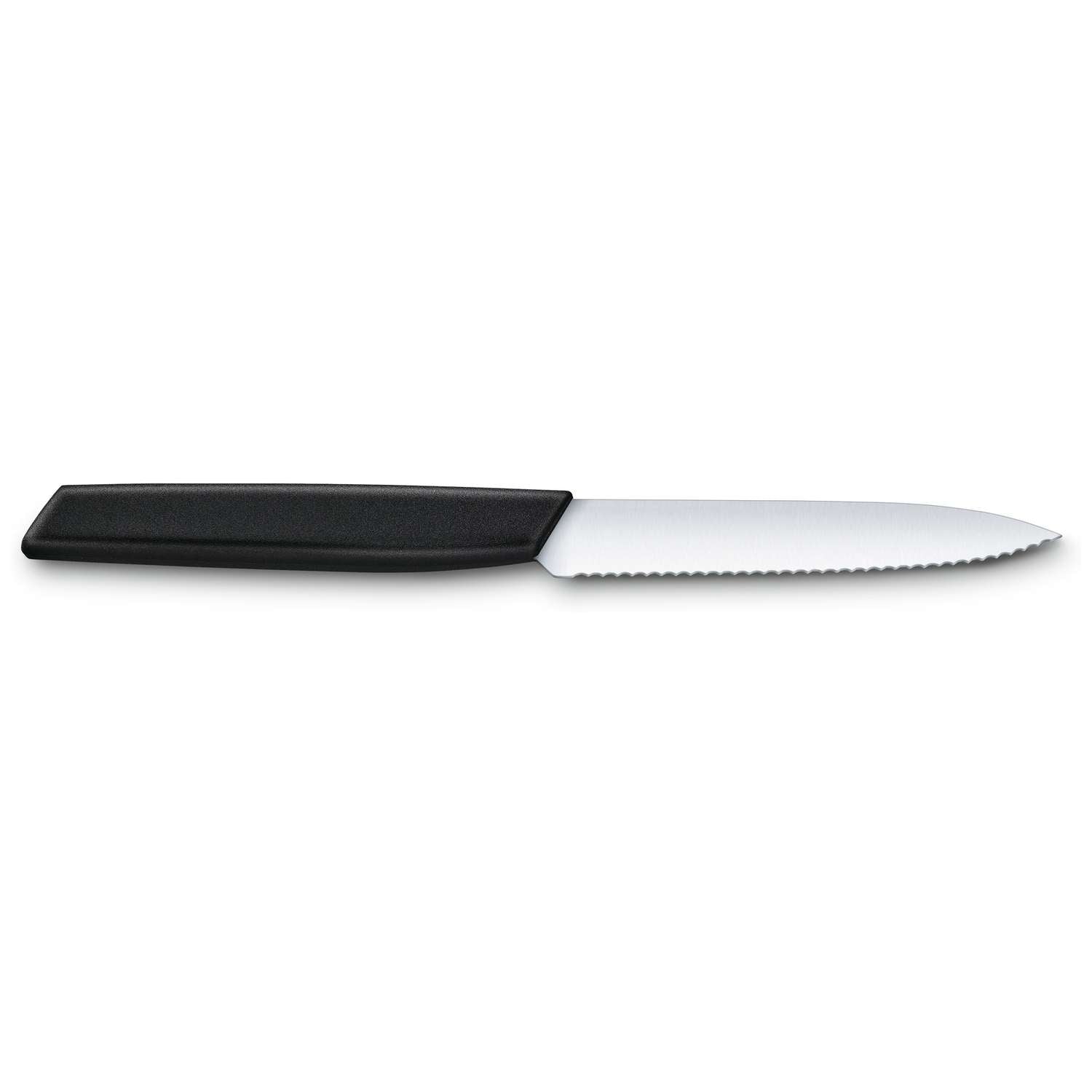Victorinox Utility Knife 10 cm Serrated Black Swiss Modern 6.9003.10W