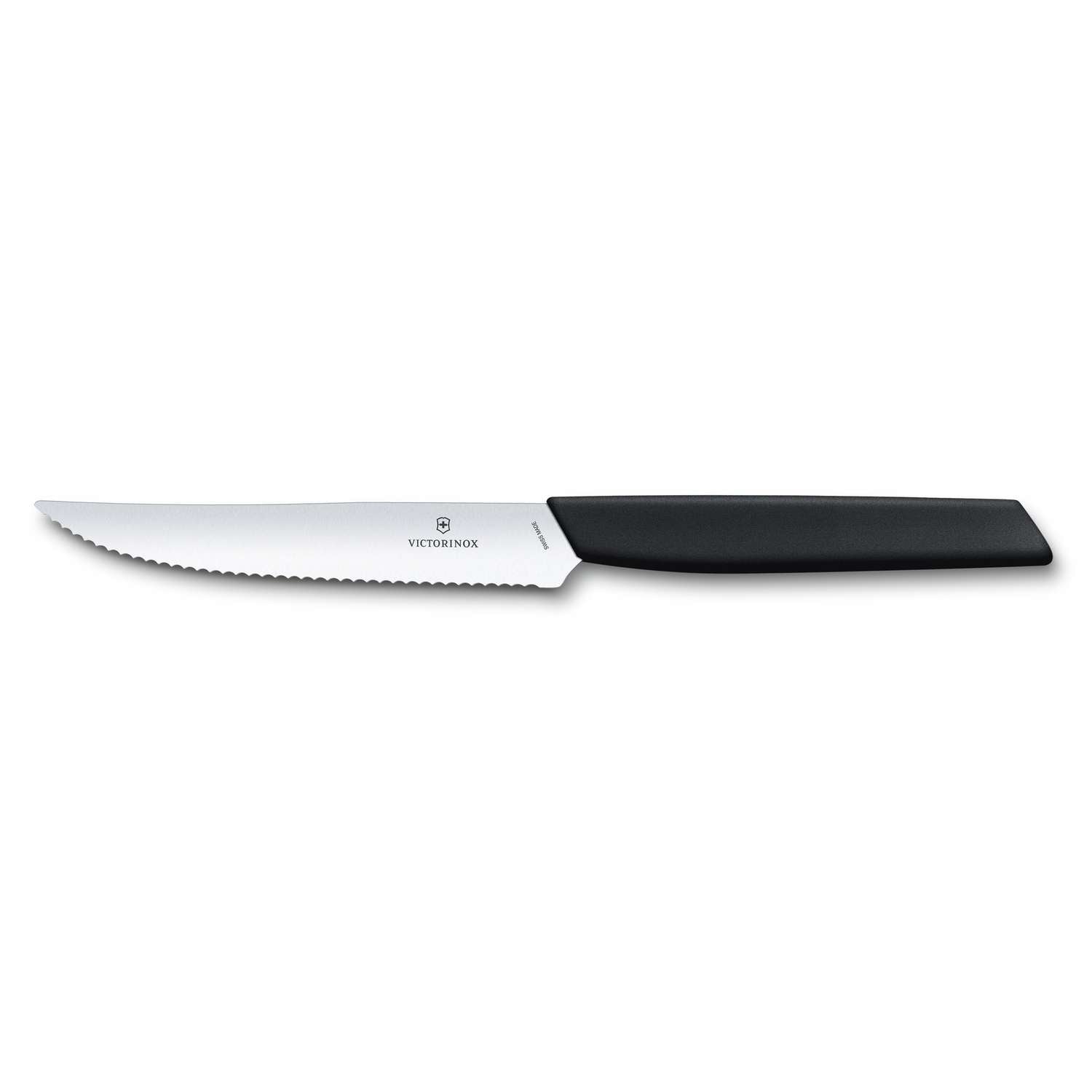 Victorinox Serrated Steak Knife 12 cm Black Swiss Modern 6.9003.12W