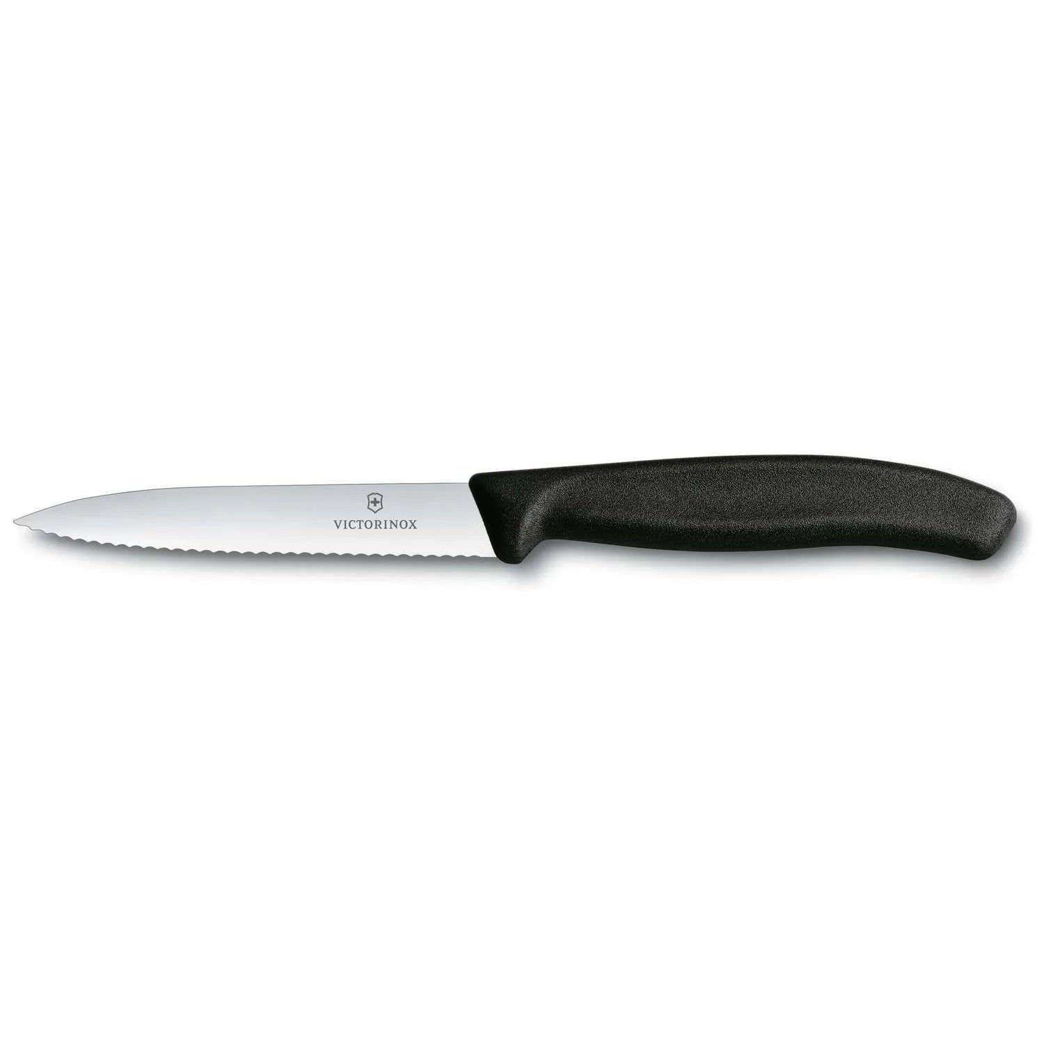 Victorinox Μαχαίρι κουζίνας 10 εκατ. οδοντωτό μυτερό μαύρη λαβή σετ 6 τμχ Swiss Classic 6.7733.6