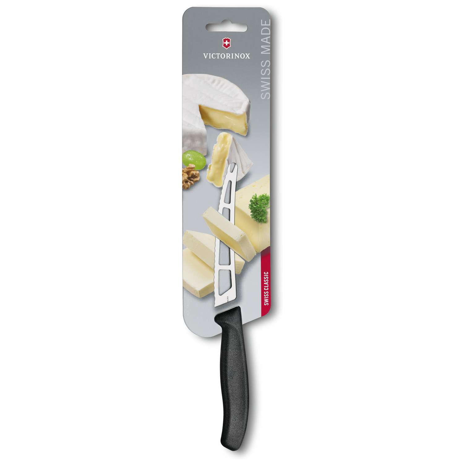 Victorinox Serrated Cheese and Sausage Knife 11 cm Black Handle Swiss Classic 6.7863