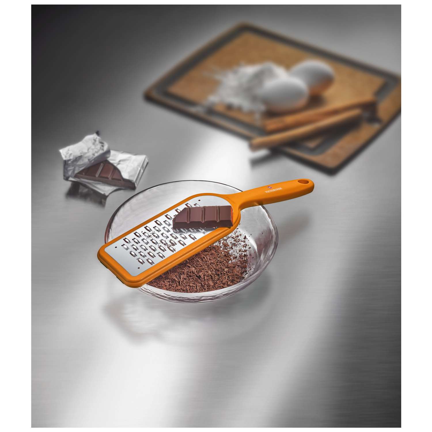 Victorinox Grater For Chocolate and Hard Cheese Orange Handle 7.6084.9