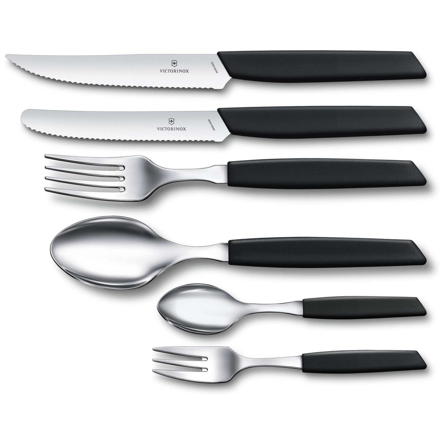Victorinox Utility Knife 10 cm Serrated Black Swiss Modern 6.9003.10W