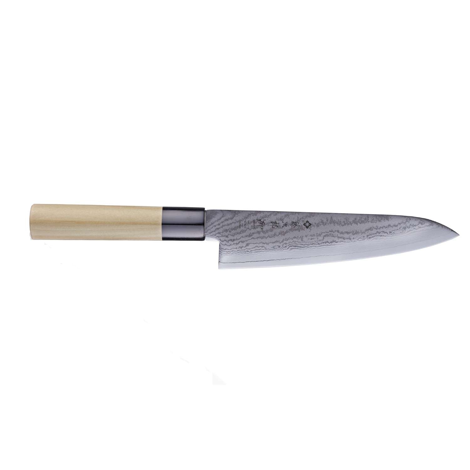 Tojiro Damascus Chef's Knife 18 cm Magnolia Handle Shippu White FD-593