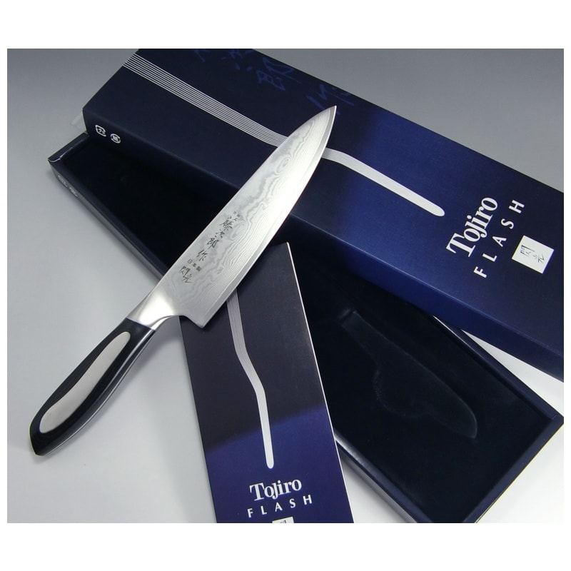 Tojiro Damascus Chef's Knife 18 cm Micarta Handle Flash FF-CH180