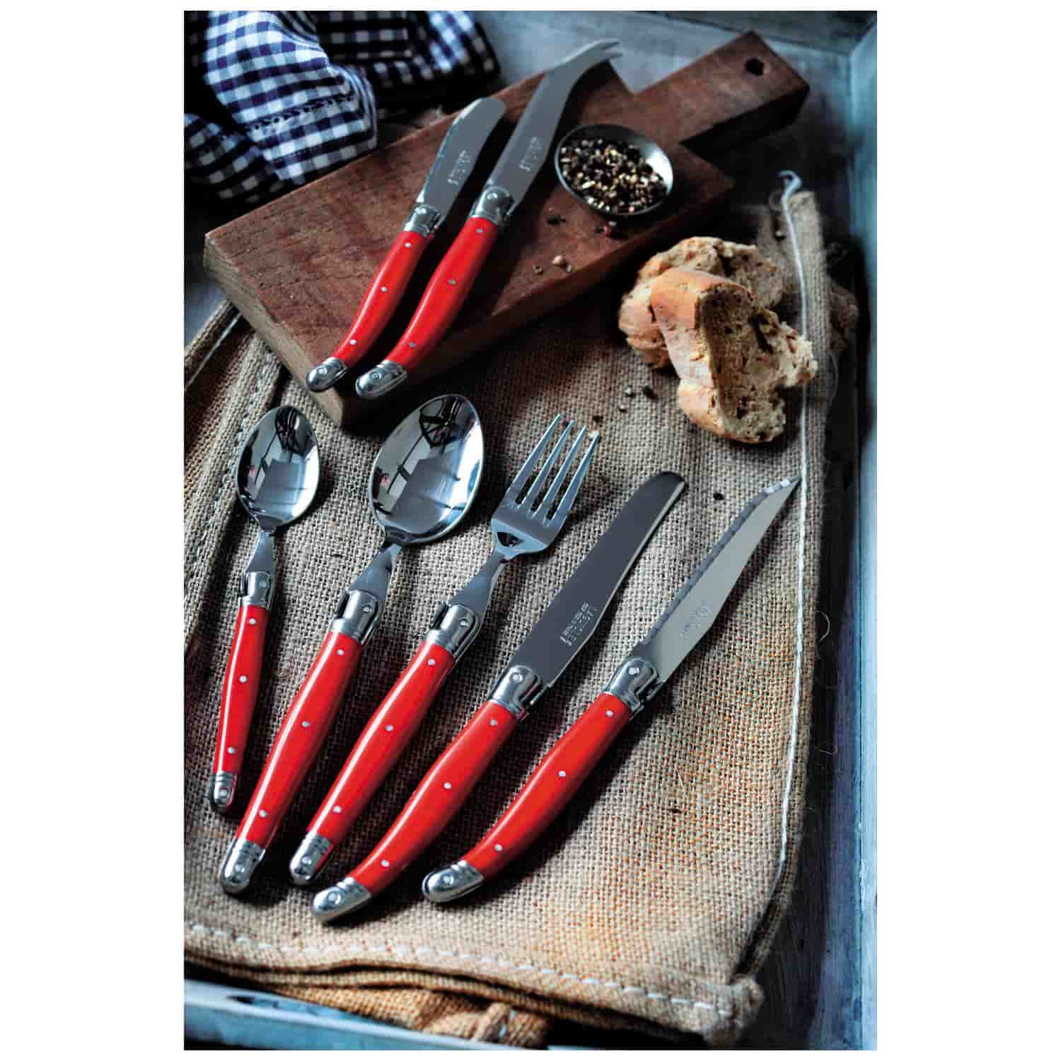 Andre verdier Knife Block 6-Piece Set Cherry Laguiole Debutant 706CHEBBP