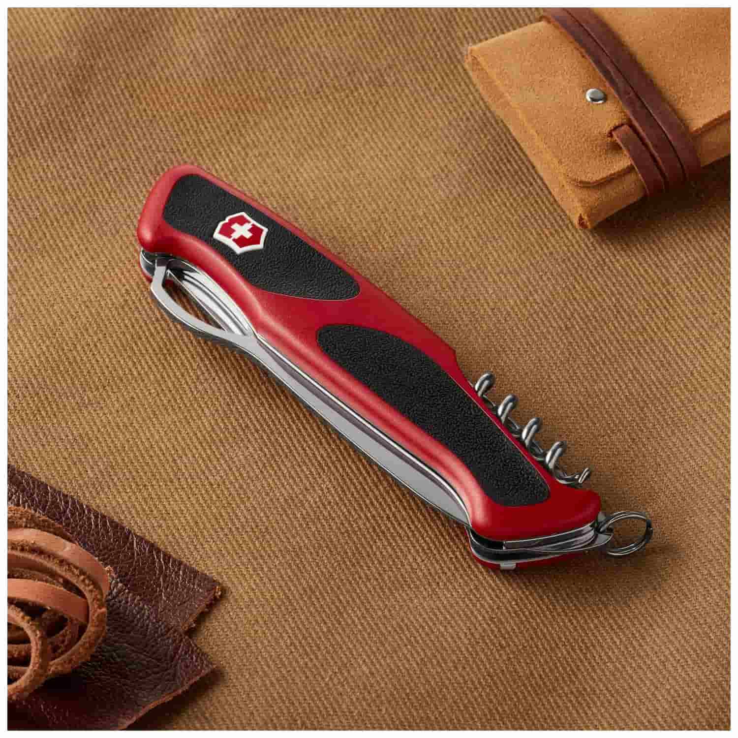 Victorinox Ranger 61 M Grip Swiss Army Knife 130 mm 11 Functions Red 0.9553.MC