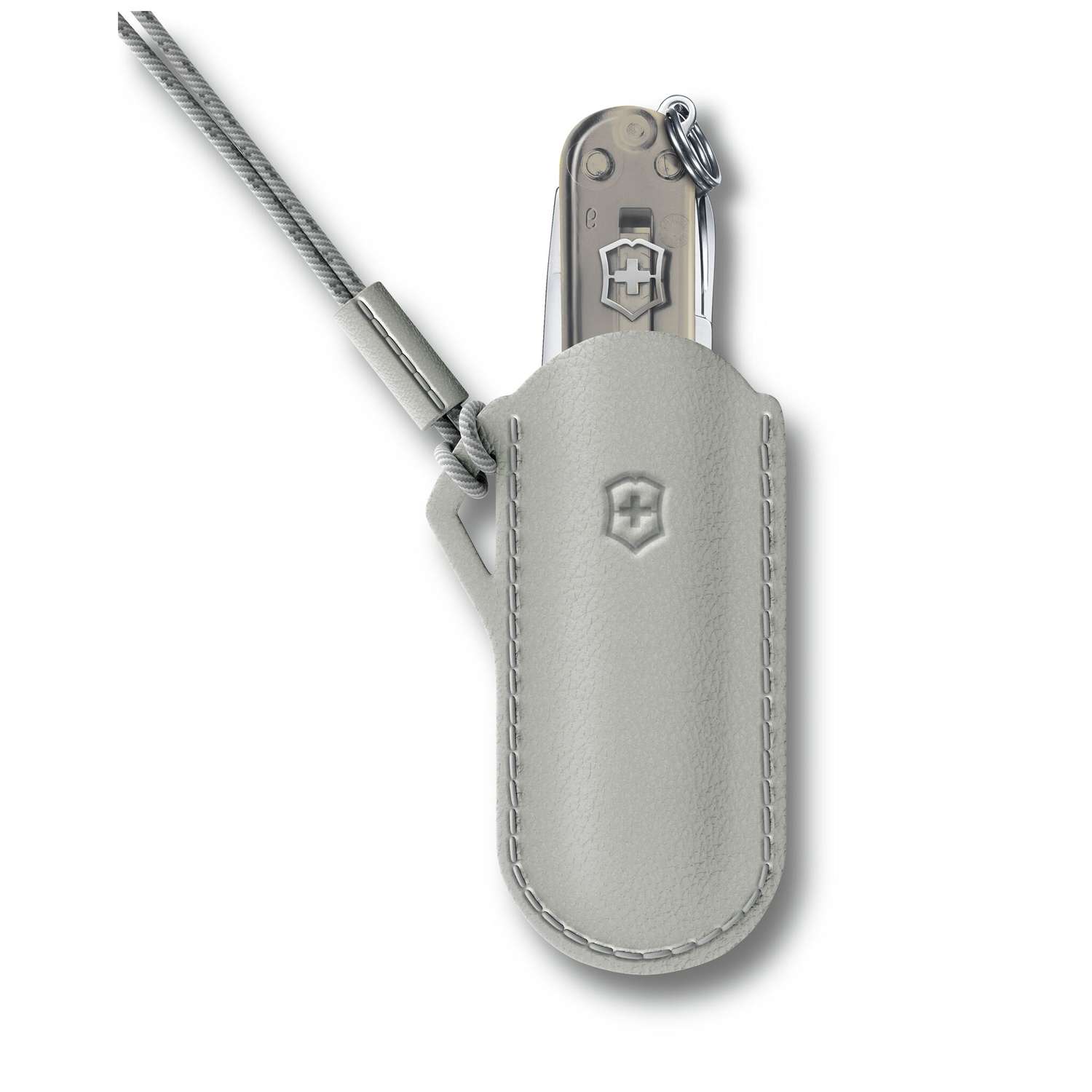 Victorinox Leather Pouch 70 mm Gray Mystical Morning 4.0670.31
