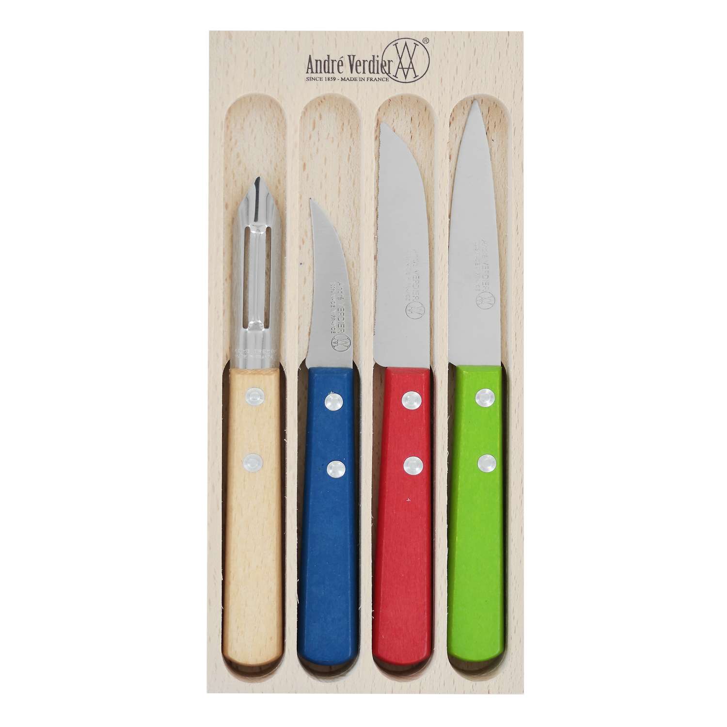 Andre verdier Knives And Peeler 4 pcs set Prepa Culi