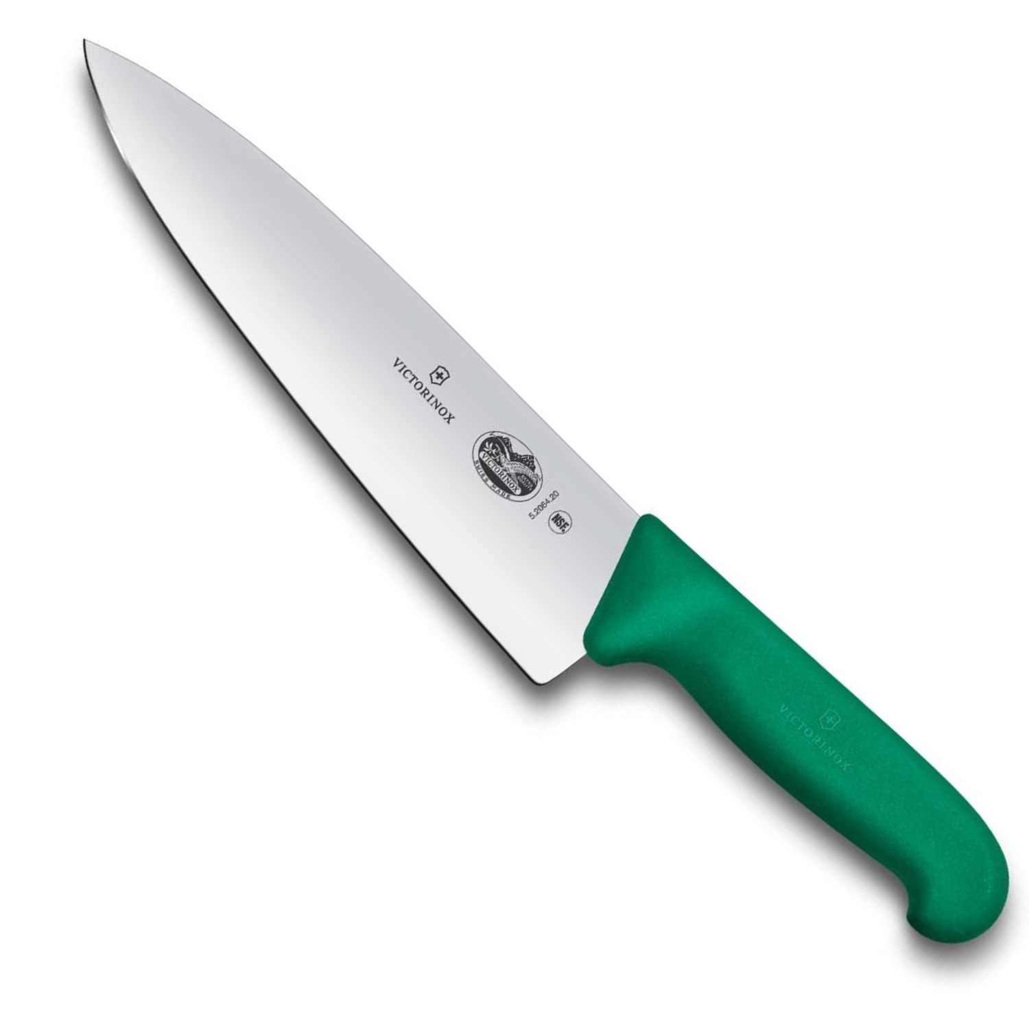 Victorinox Chef's Knife Extra Wide Blade 20 cm Green Handle Fibrox 5.2064.20B