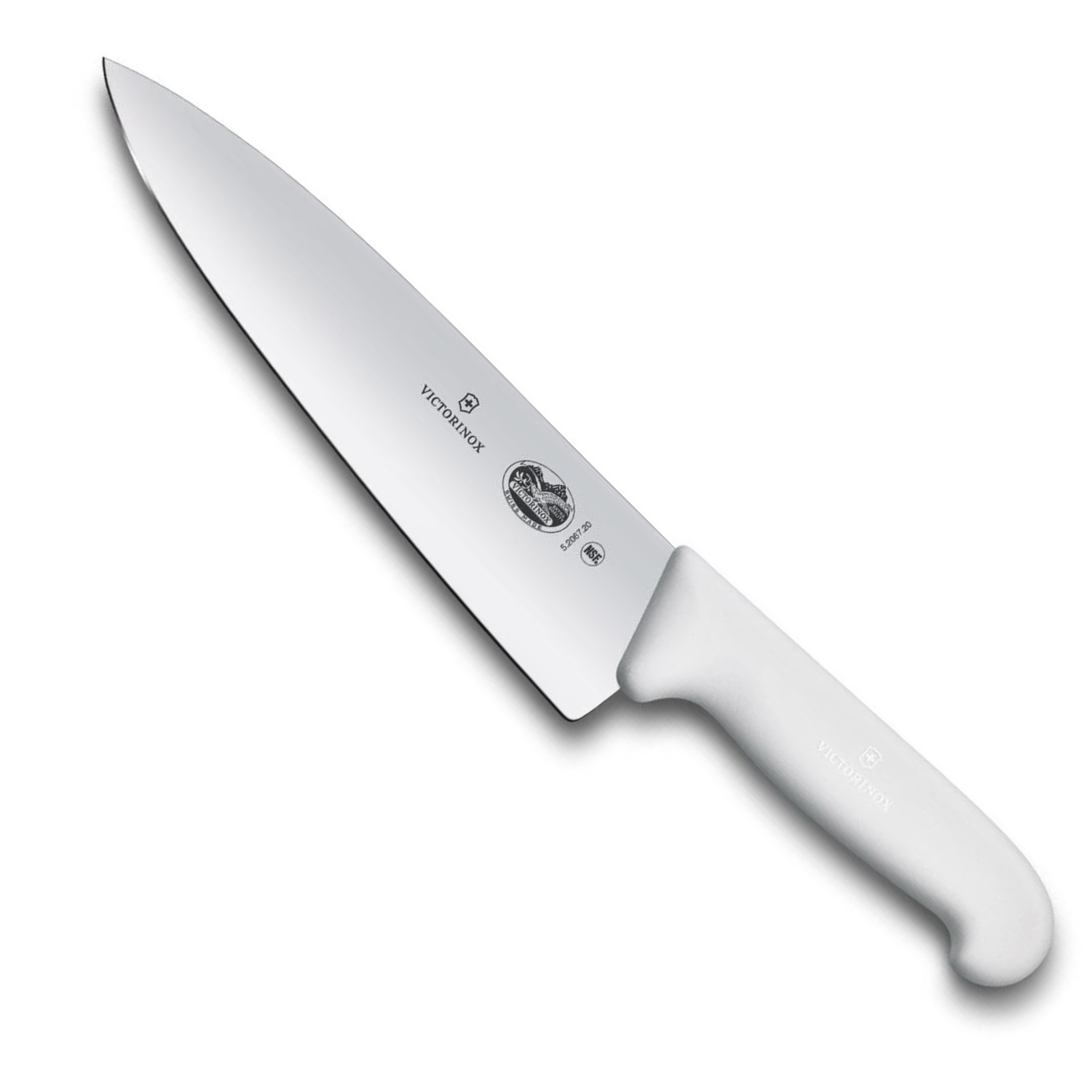 Victorinox Chef's Knife Extra Wide Blade 20 cm White Handle Fibrox 5.2067.20B