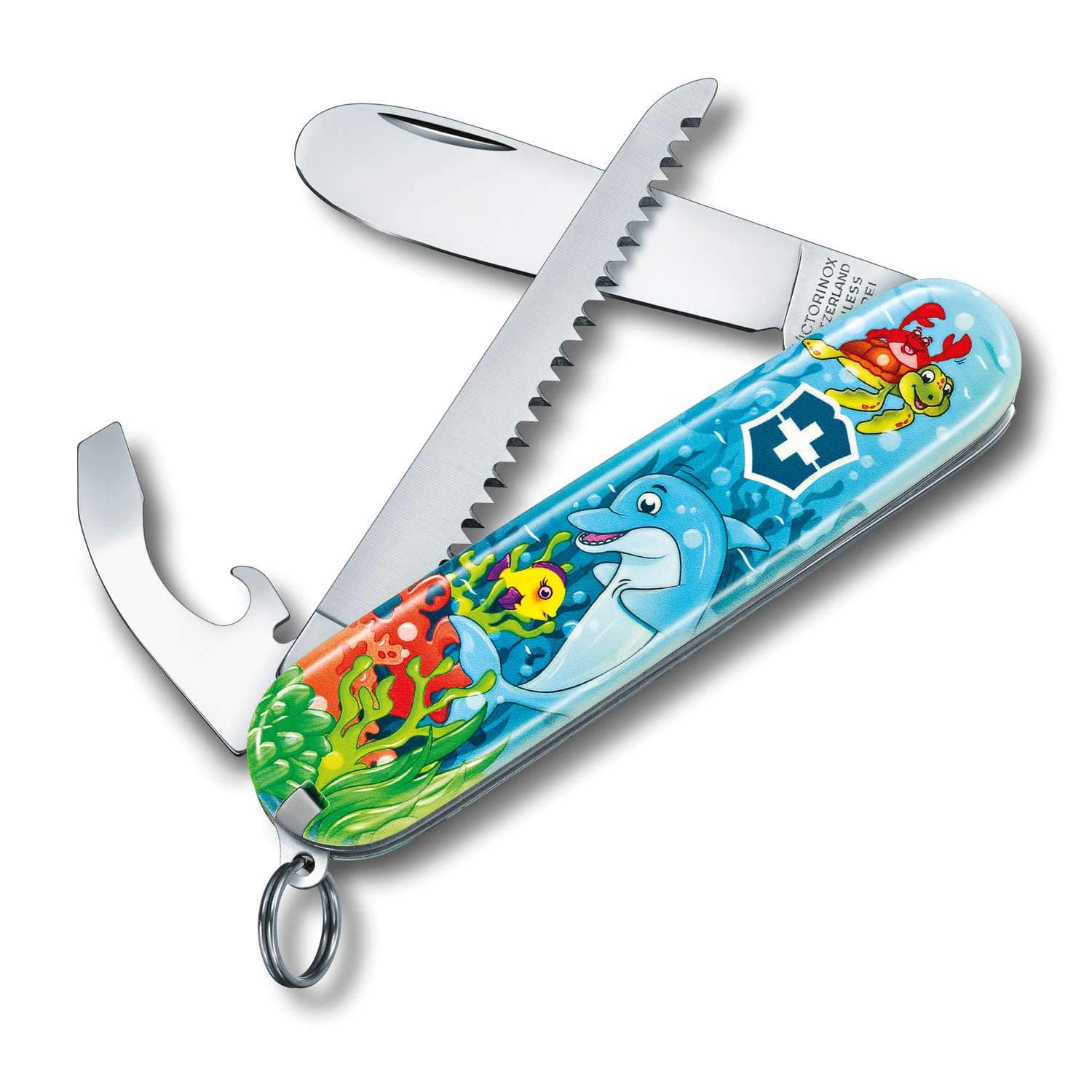 Victorinox My First Victorinox Animal-Edition Swiss Army Knife 84 mm 9 Functions Dolphin 0.2373.E1