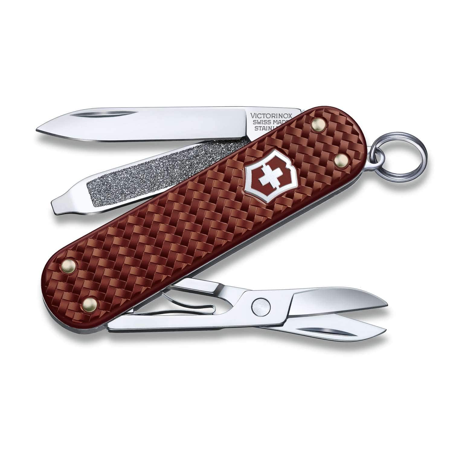 Victorinox Classic SD Precious Alox Swiss Army Knife 58 mm 5 Functions Aluminium Scales Hazel Brown