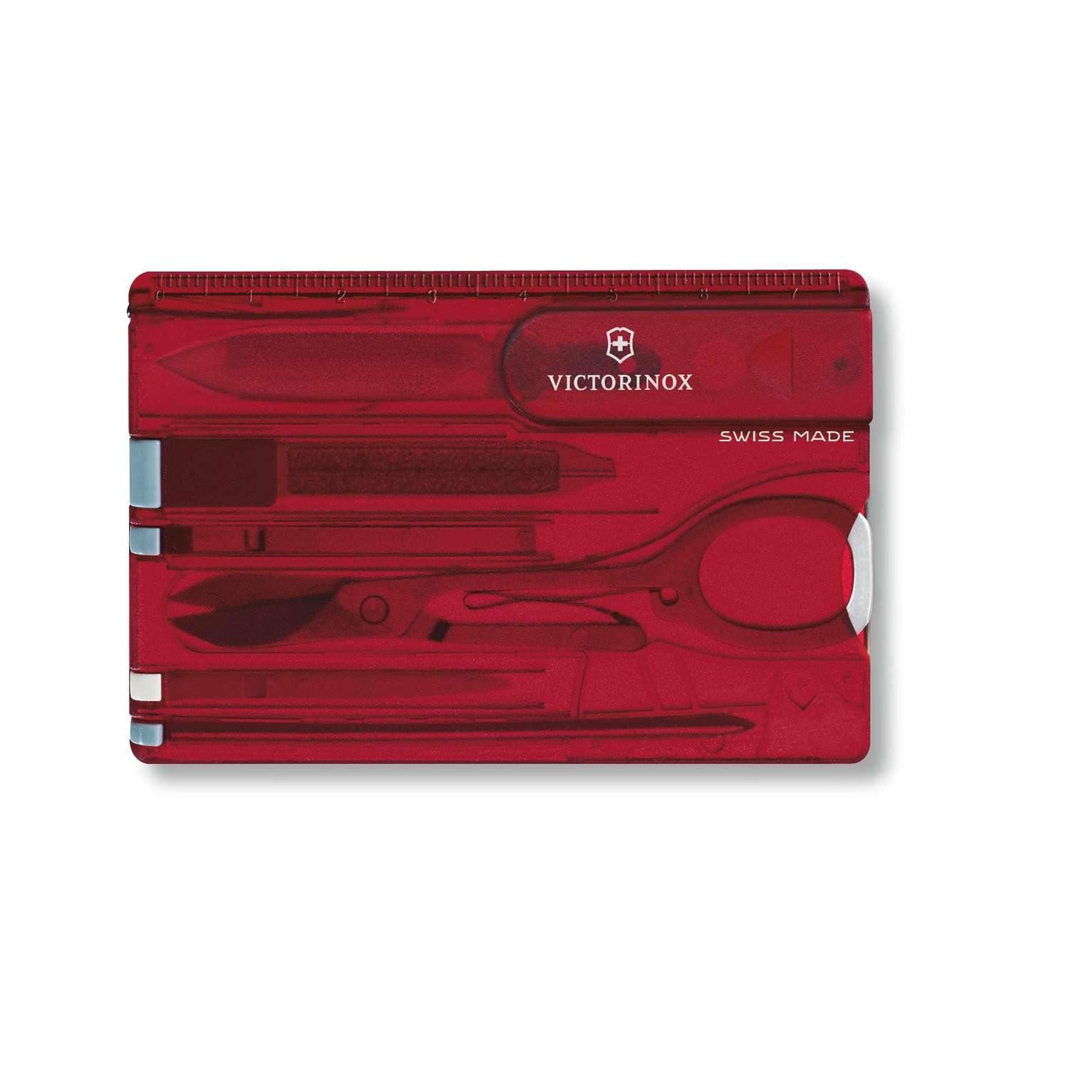 Victorinox Swiss Card Classic 10 Functions Red Transparent 0.7100.T