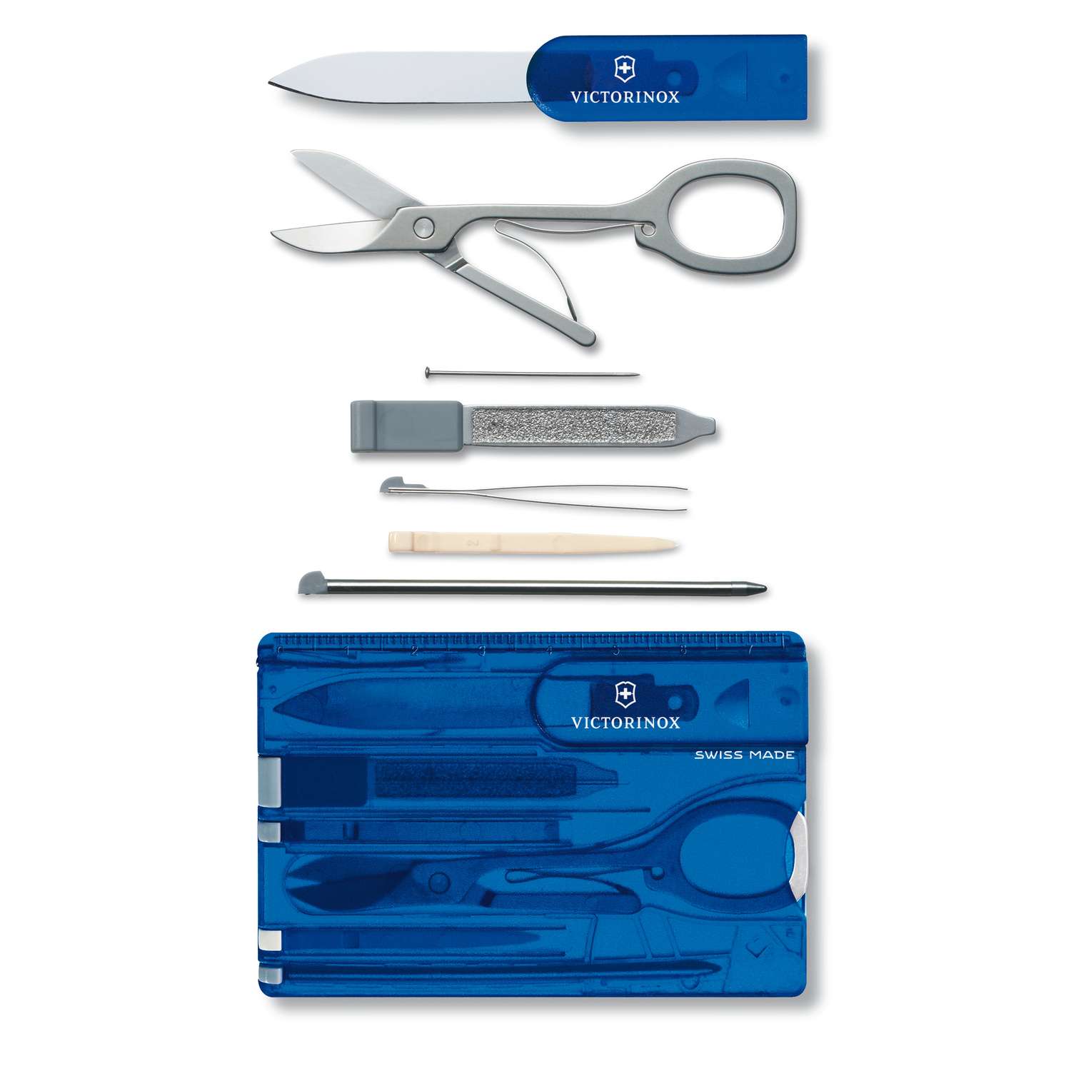 Victorinox Swiss Card Classic 10 Functions Blue Transparent 0.7122.T2